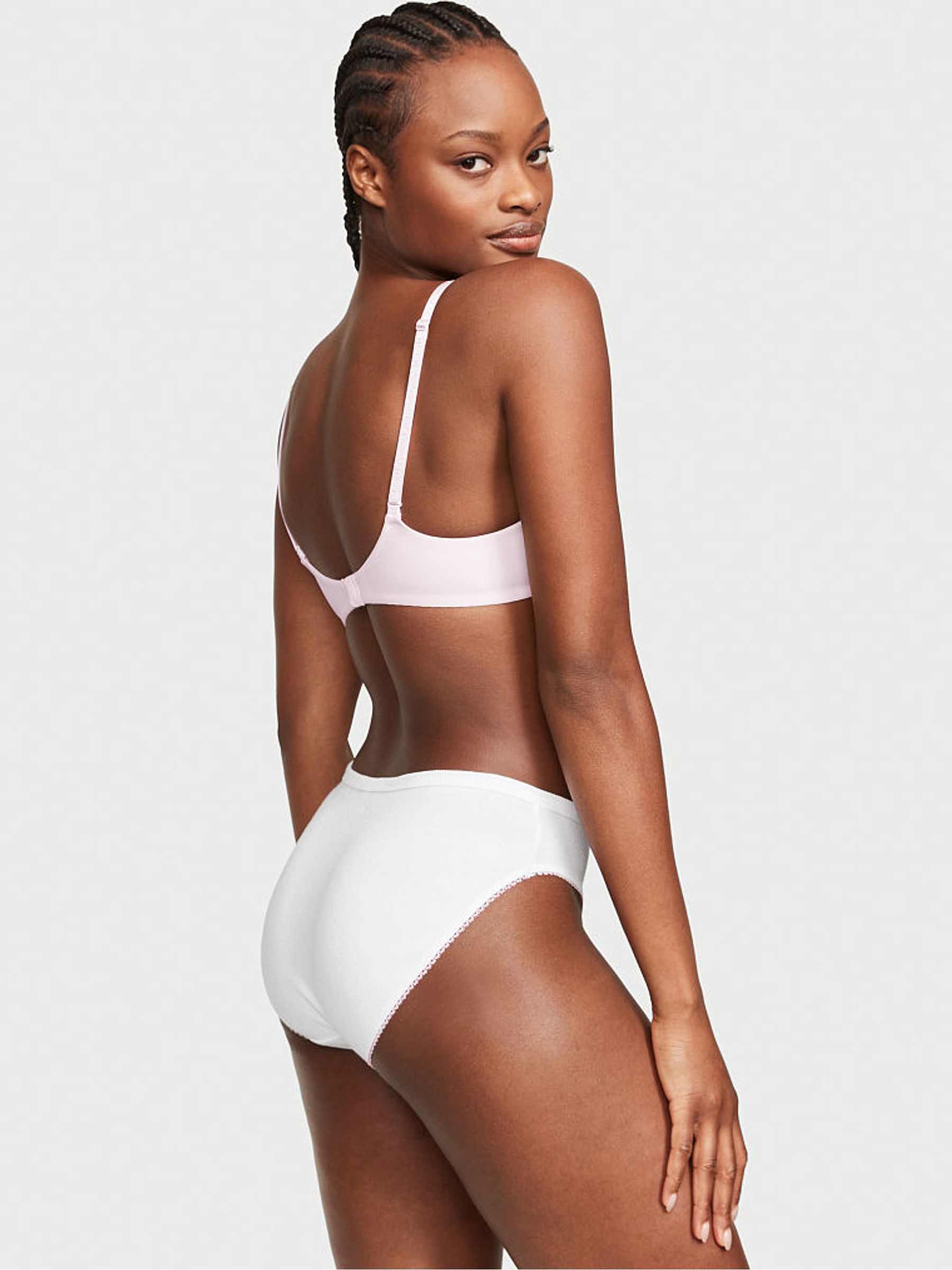 White Brief Stretch Cotton G String Knickers - Image 2 of 3