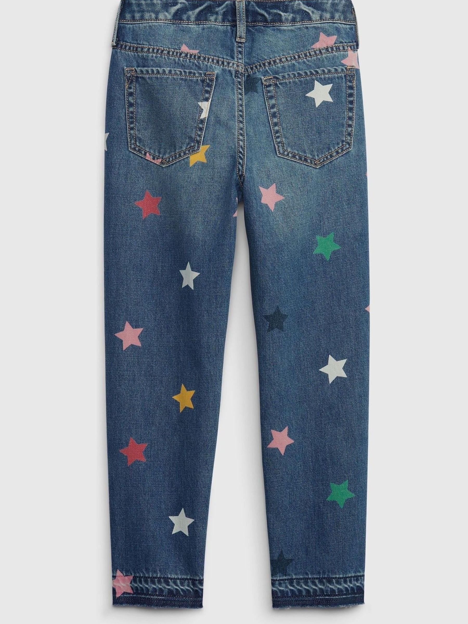 Mid Wash Blue Mid Rise Star Girlfriend Jeans - Image 2 of 4