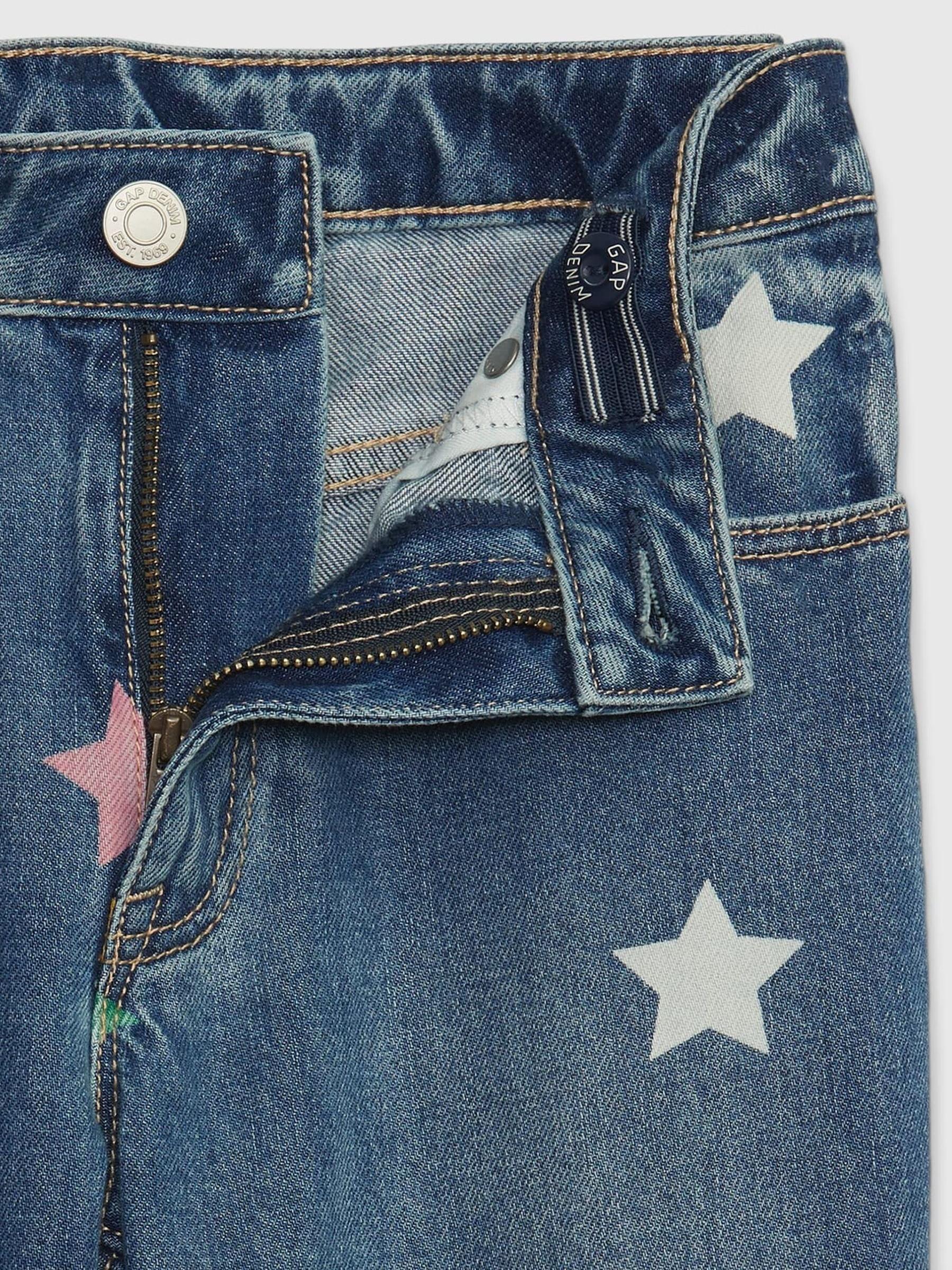 Mid Wash Blue Mid Rise Star Girlfriend Jeans - Image 3 of 4