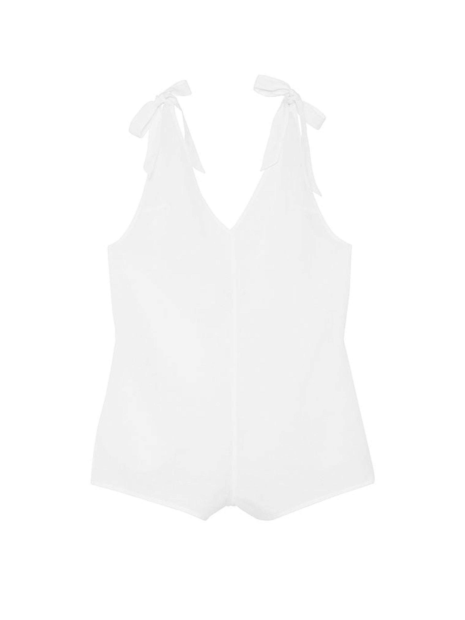 White Linen Playsuit Cover Up - Image 3 of 3