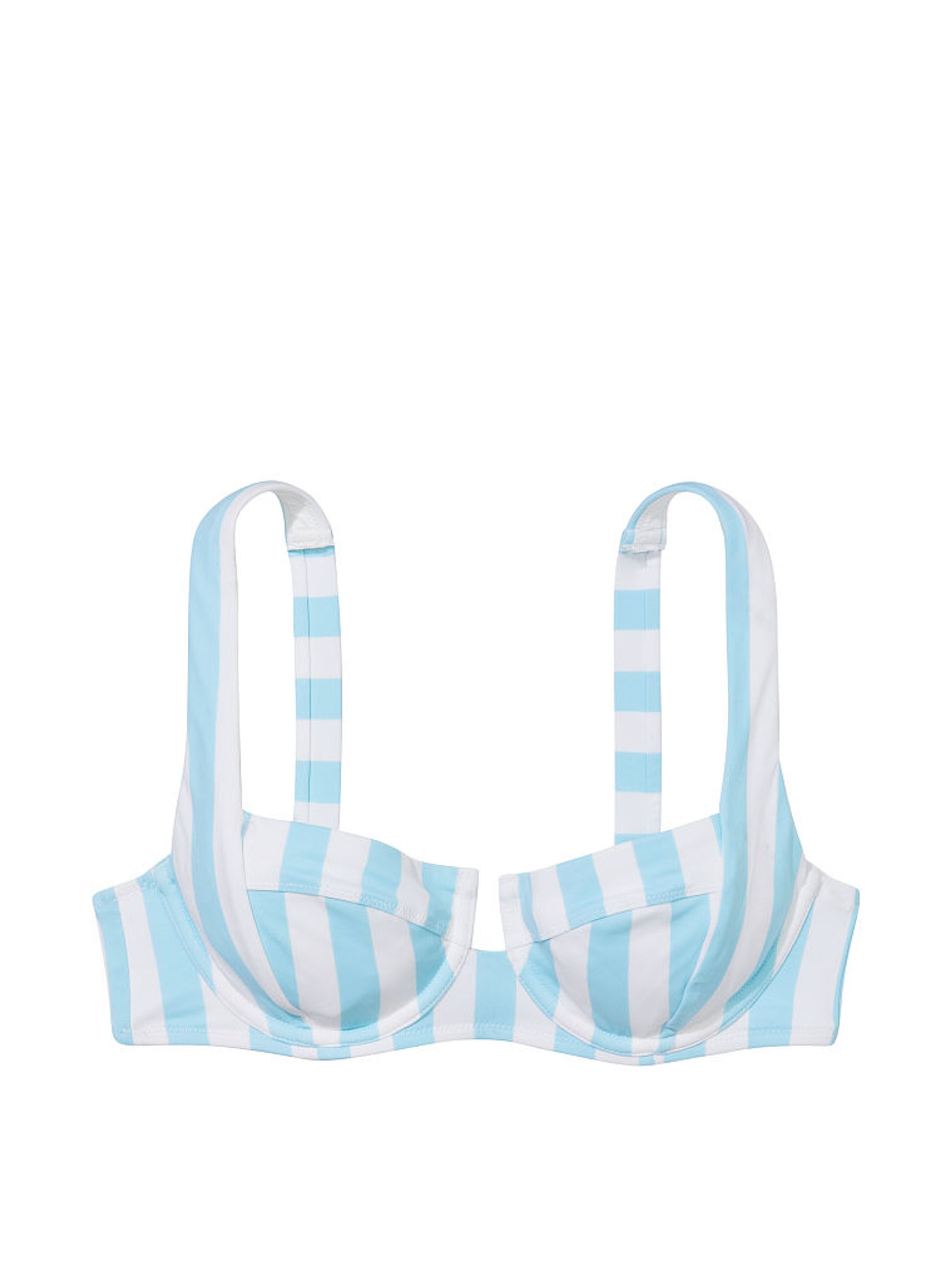 Blue Stripes Balconette Swim Bikini Top - Image 3 of 3