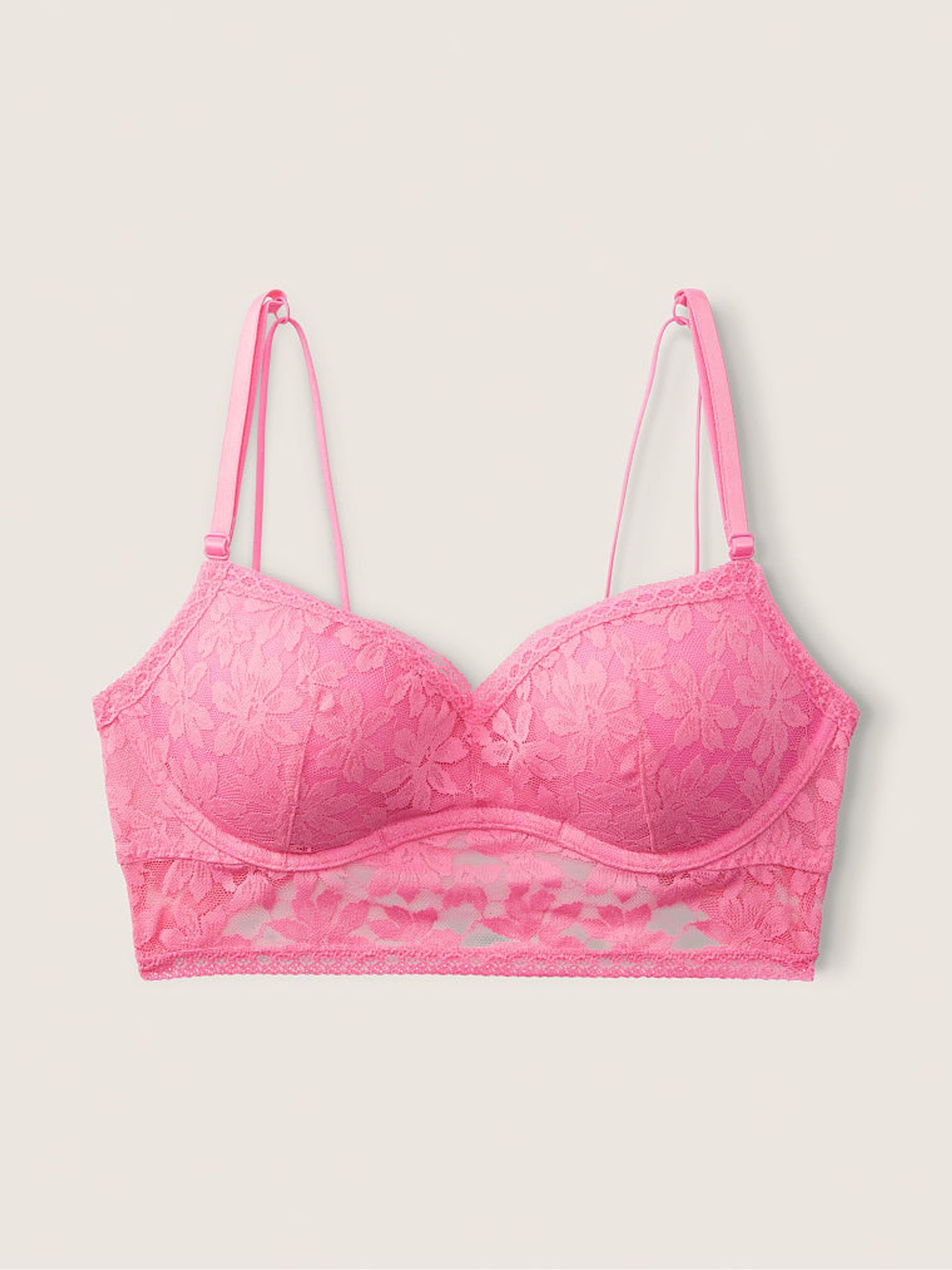 Dreamy Pink Lace Wired Push Up Bralette - Image 4 of 6