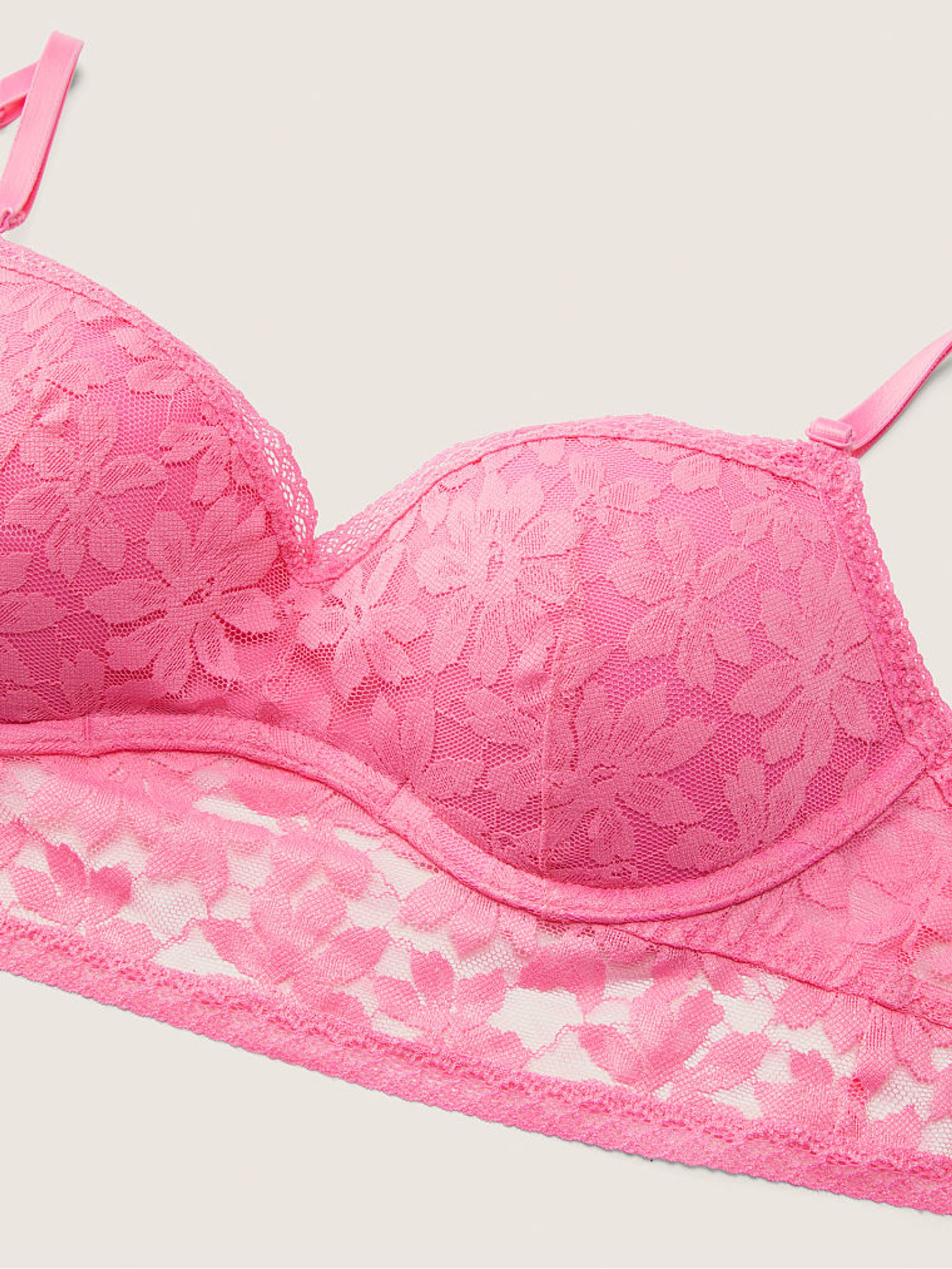 Dreamy Pink Lace Wired Push Up Bralette - Image 5 of 6