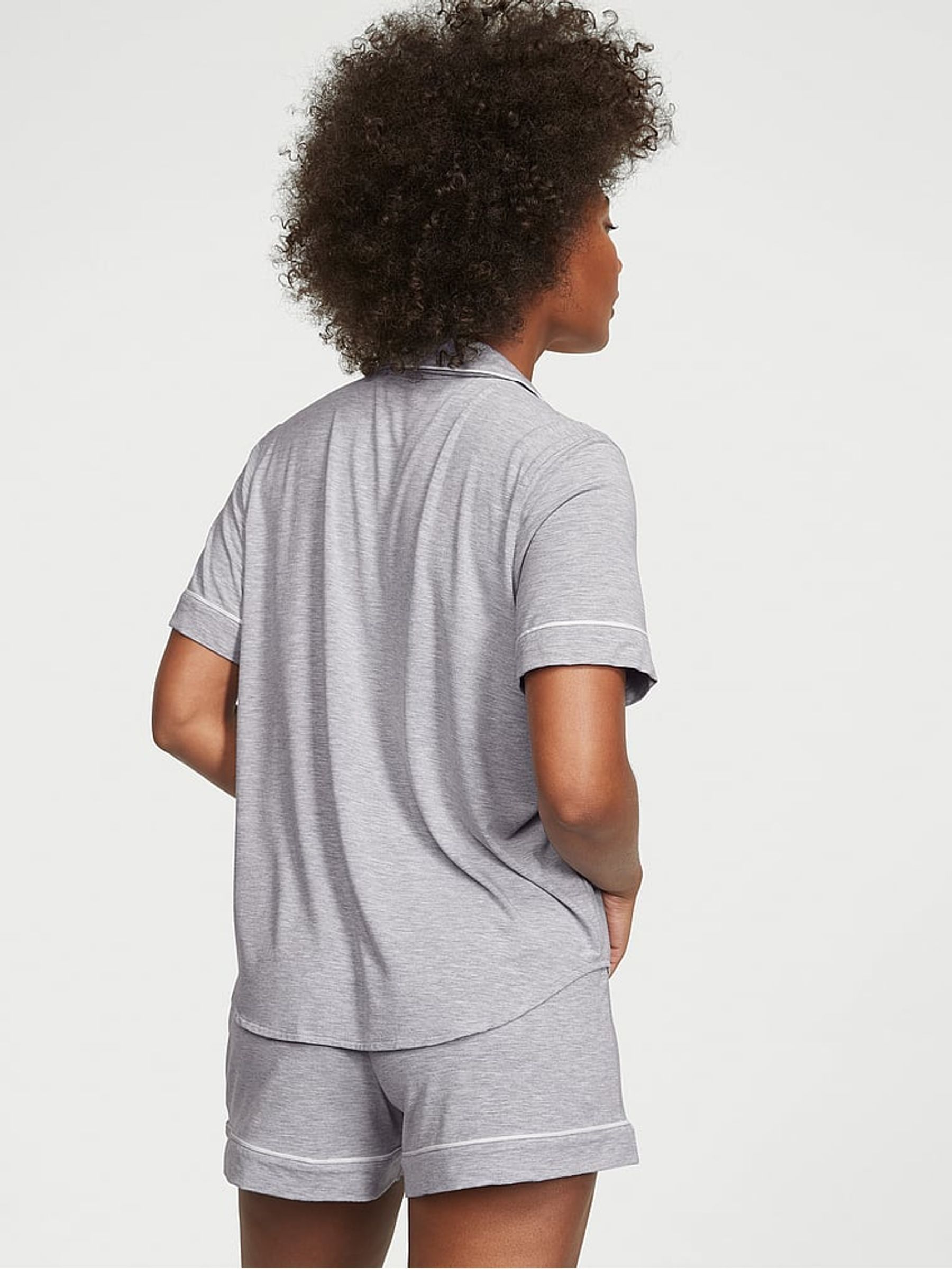 Medium Heather Grey Modal Short Pyjamas - Image 2 of 4 Medium Heather Grey Modal Short Pyjamas - Image 2 of 4