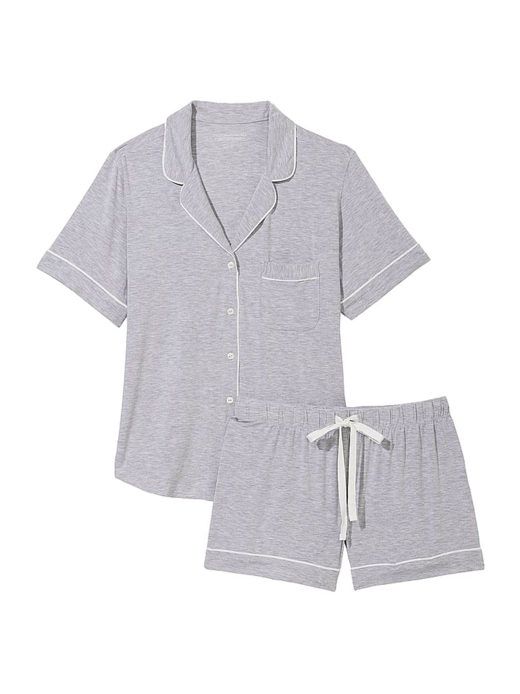 Medium Heather Grey Modal Short Pyjamas - Image 3 of 4
