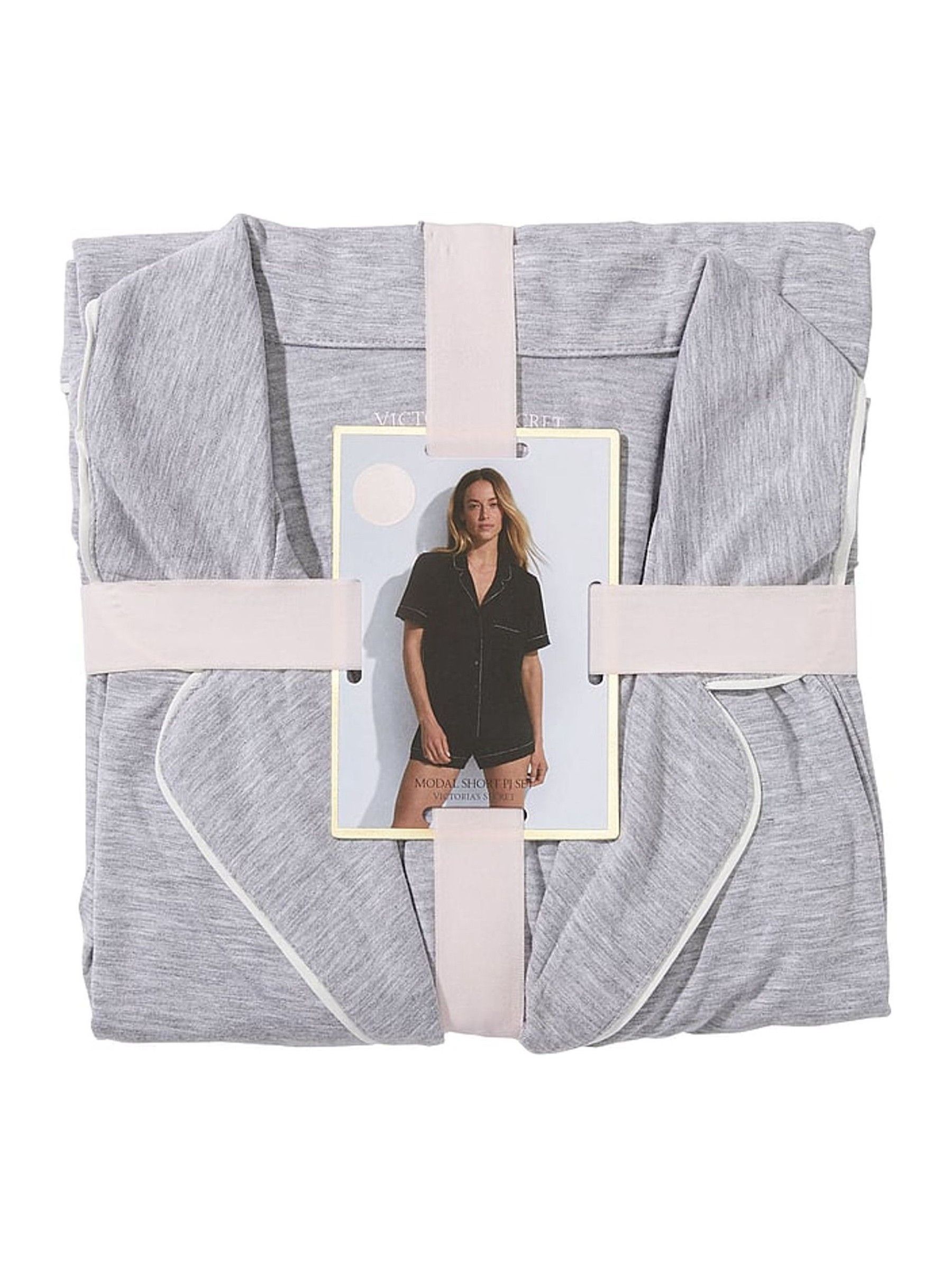 Medium Heather Grey Modal Short Pyjamas - Image 4 of 4 Medium Heather Grey Modal Short Pyjamas - Image 4 of 4
