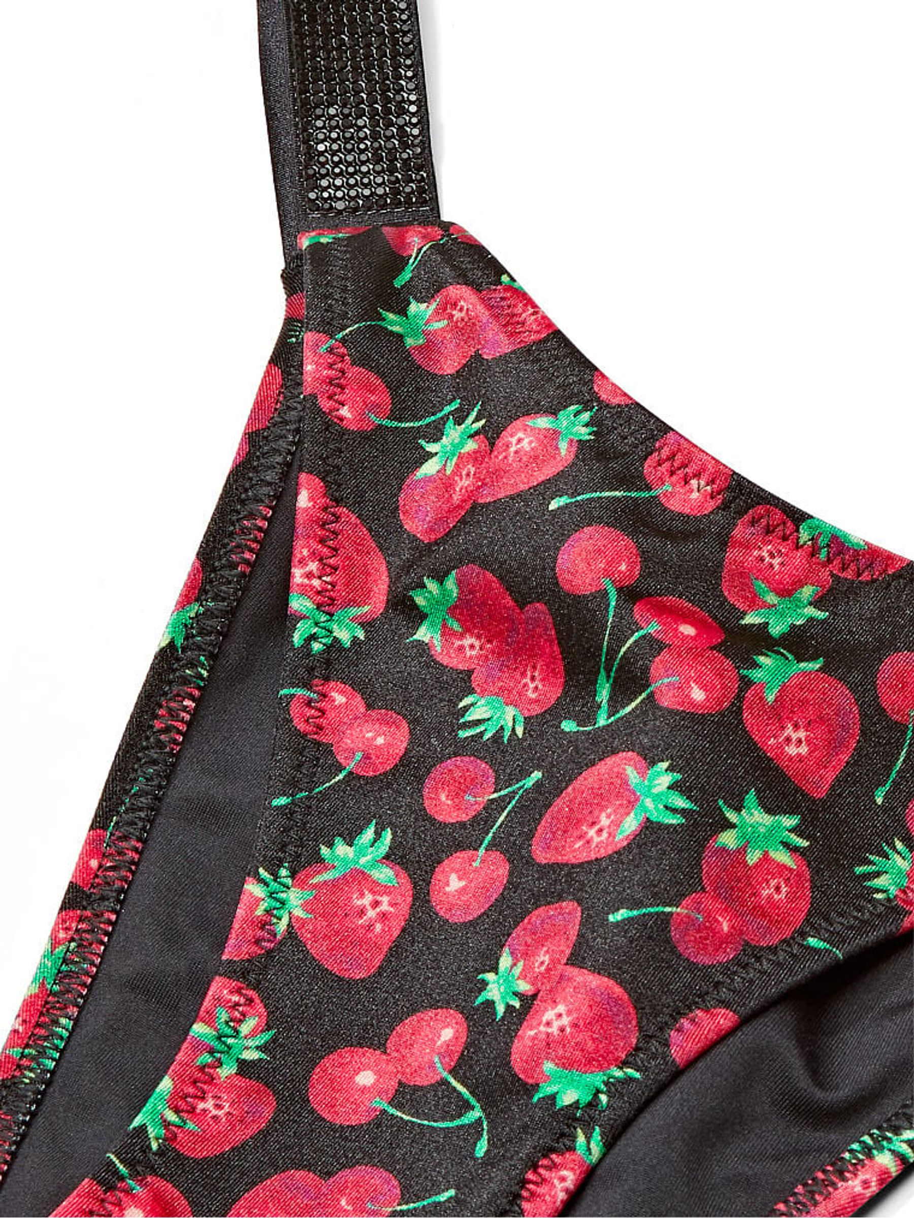 Black Sweet Berries Thong Swim Bikini Bottom - Image 4 of 4