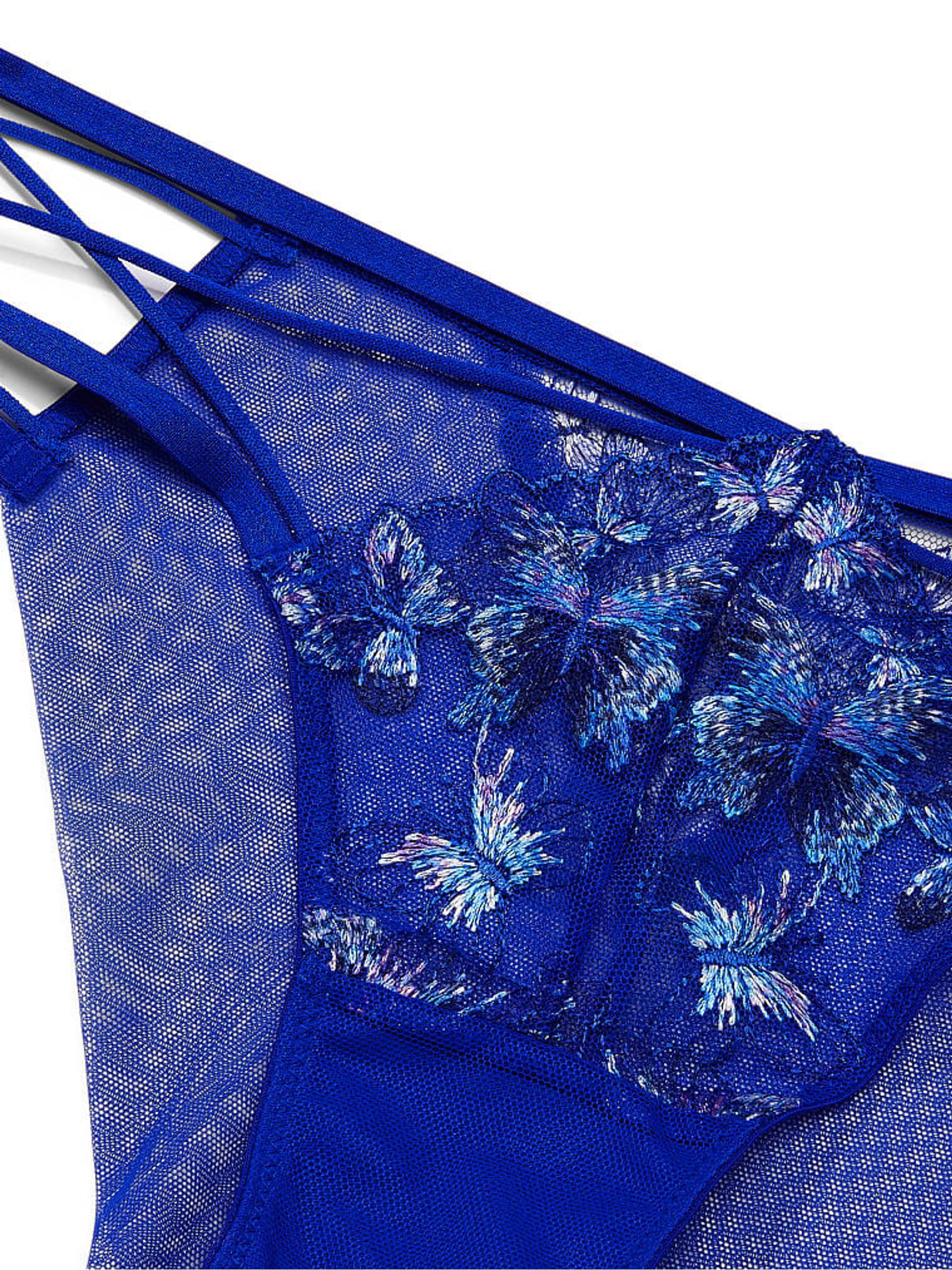 Blue Butterfly Embroidery Bikini Embroidered Knickers - Image 4 of 4