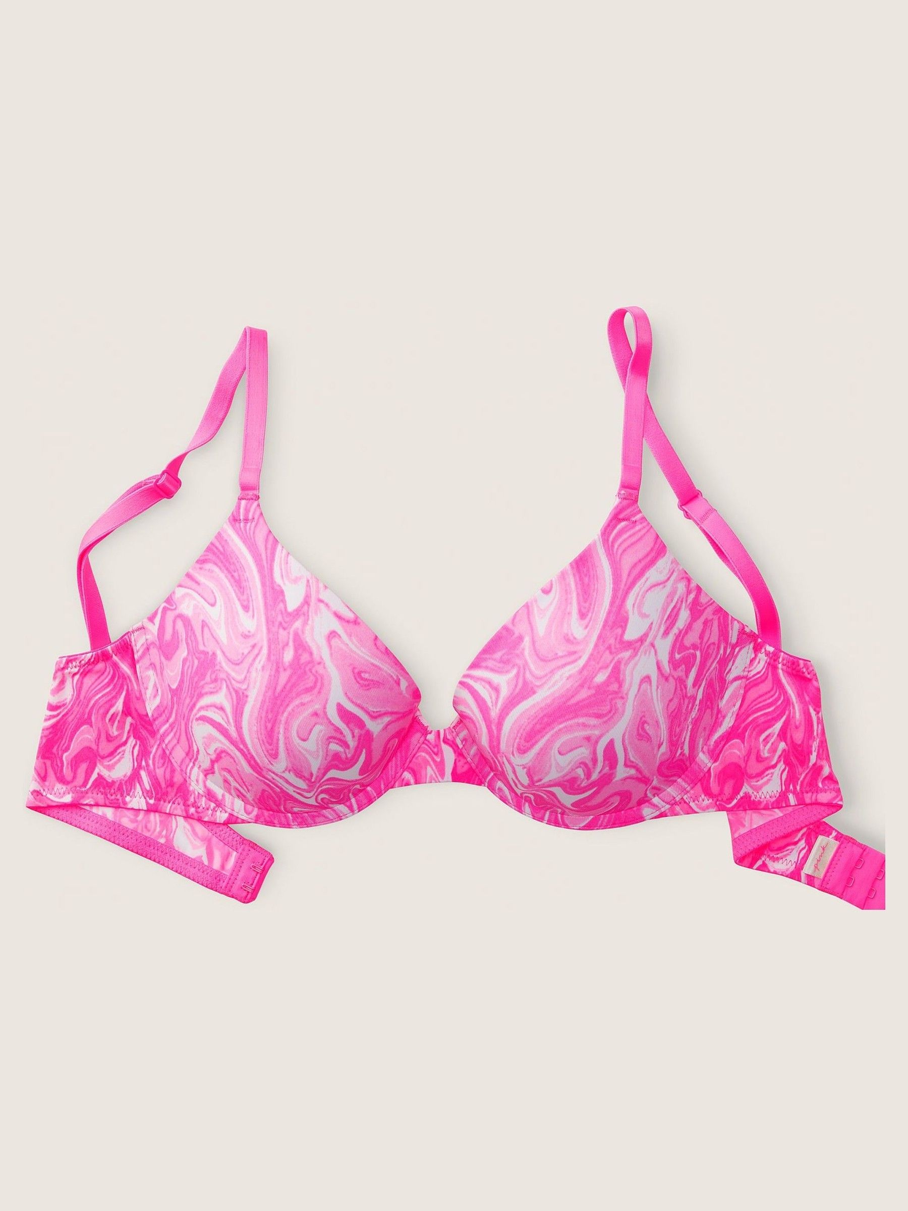 Atomic Pink Marble Smooth Push Up Bra - Image 4 of 5
