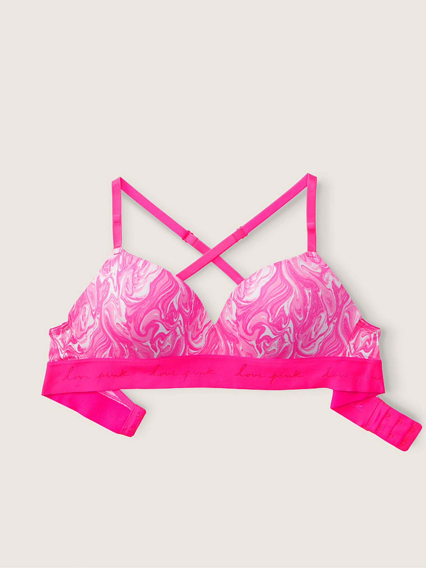 Atomic Pink Marble Non Wired Push Up Smooth T-Shirt Bra - Image 10 of 10