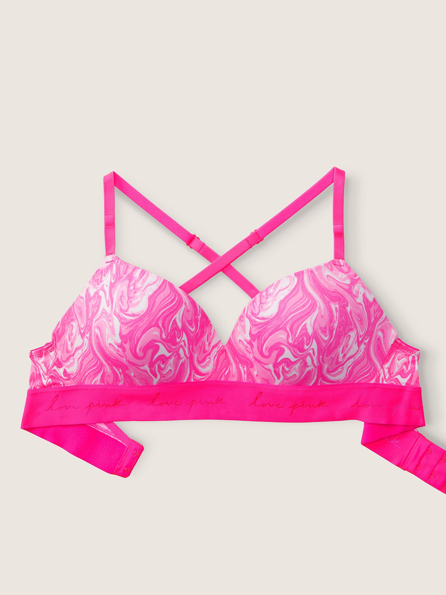 Atomic Pink Marble Non Wired Push Up Smooth T-Shirt Bra - Image 5 of 5