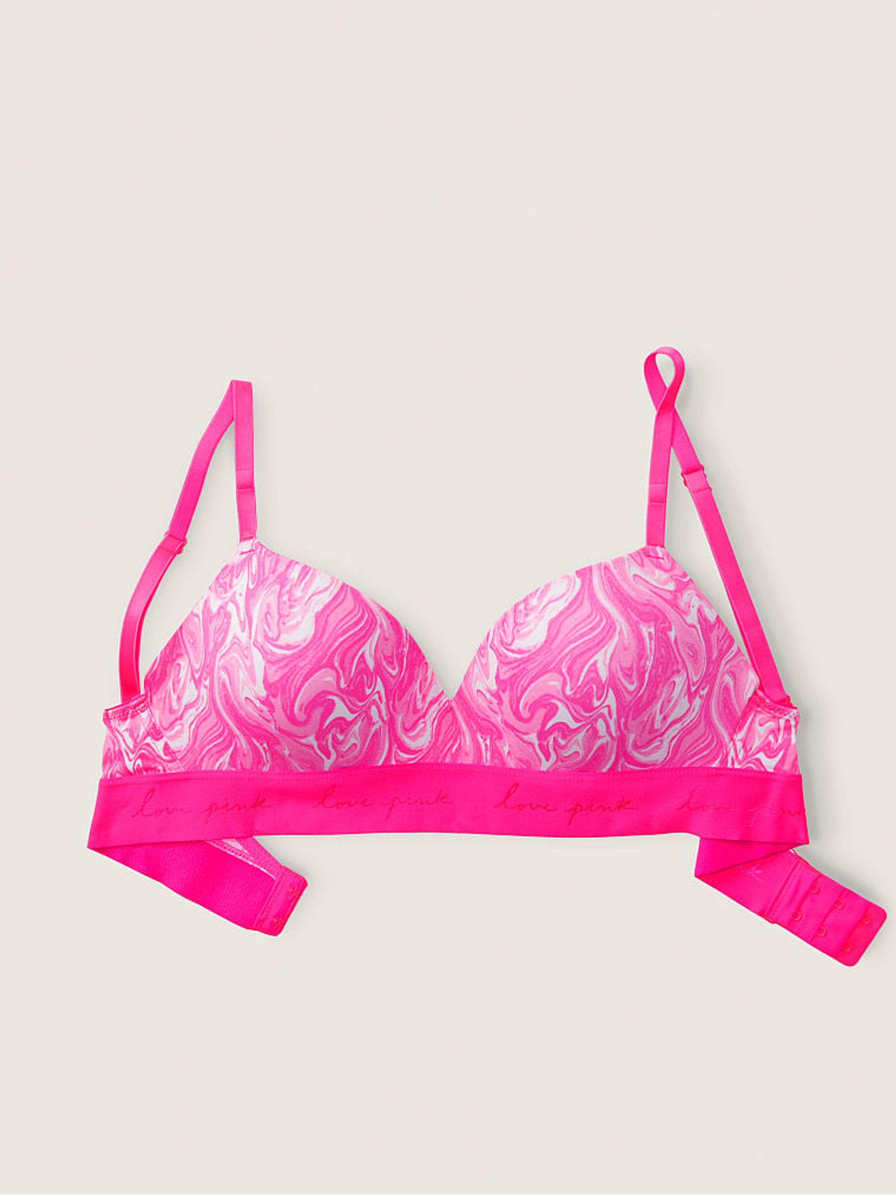 Atomic Pink Marble Non Wired Push Up Smooth T-Shirt Bra - Image 9 of 10