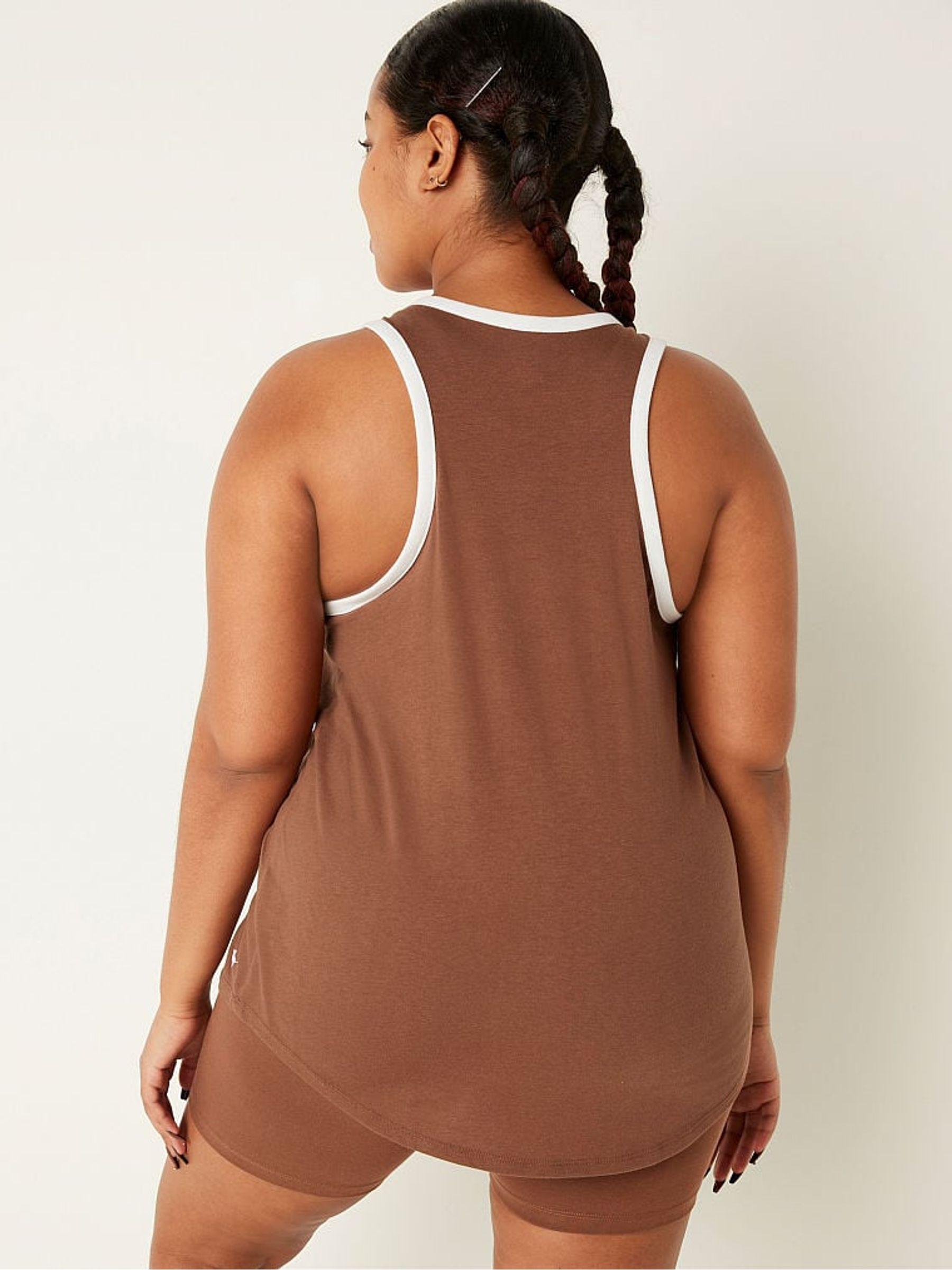 Soft Cappuccino Brown Everyday Ringer Tank - Image 2 of 4