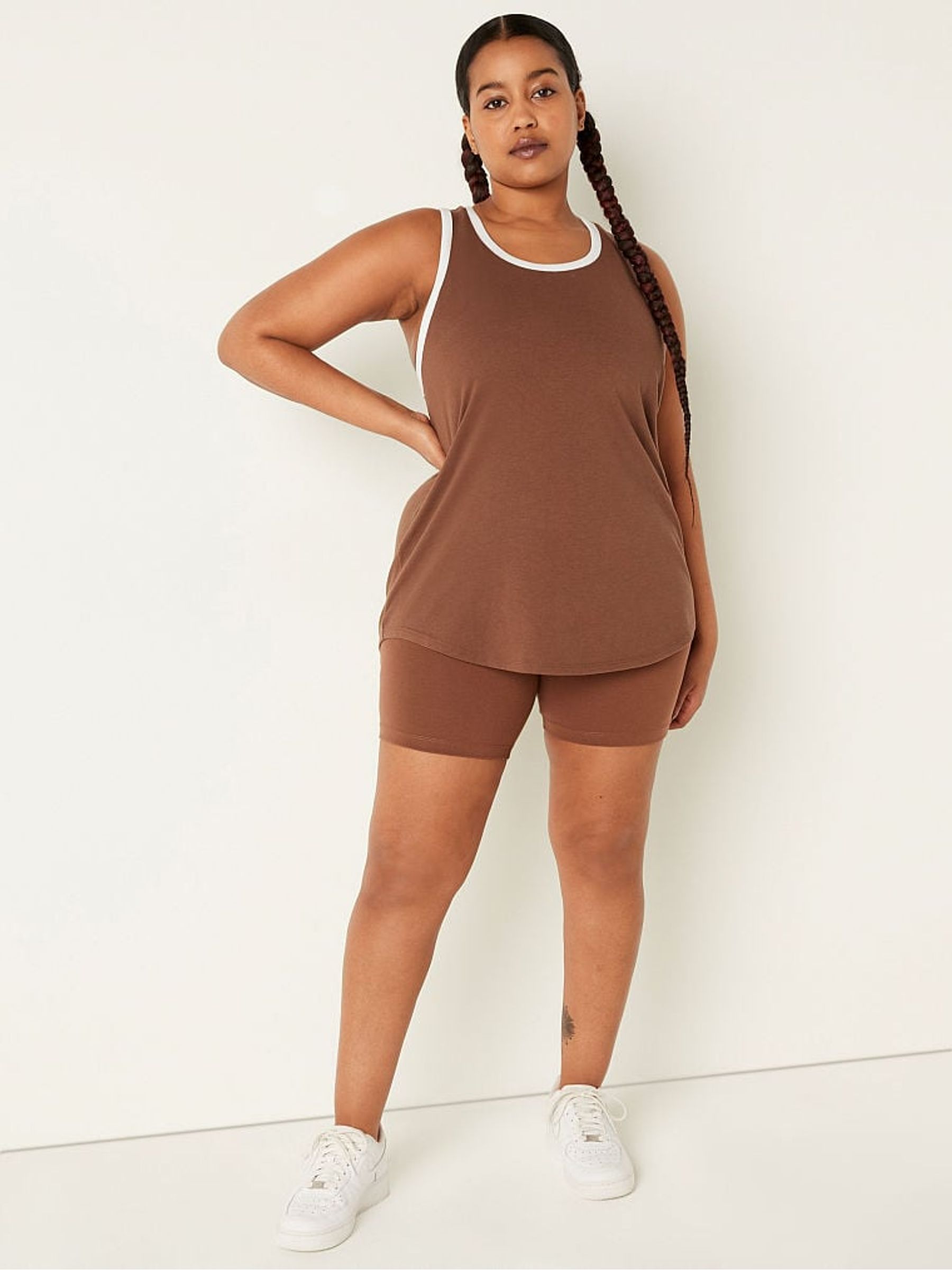 Soft Cappuccino Brown Everyday Ringer Tank - Image 3 of 4