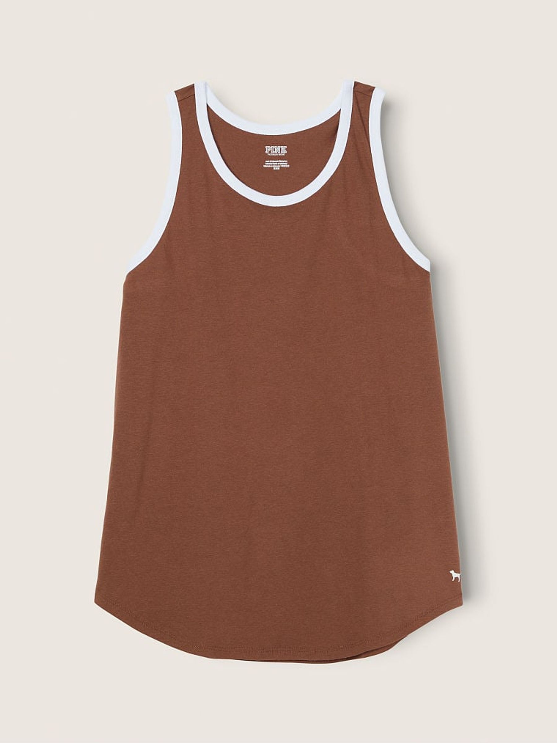 Soft Cappuccino Brown Everyday Ringer Tank - Image 4 of 4