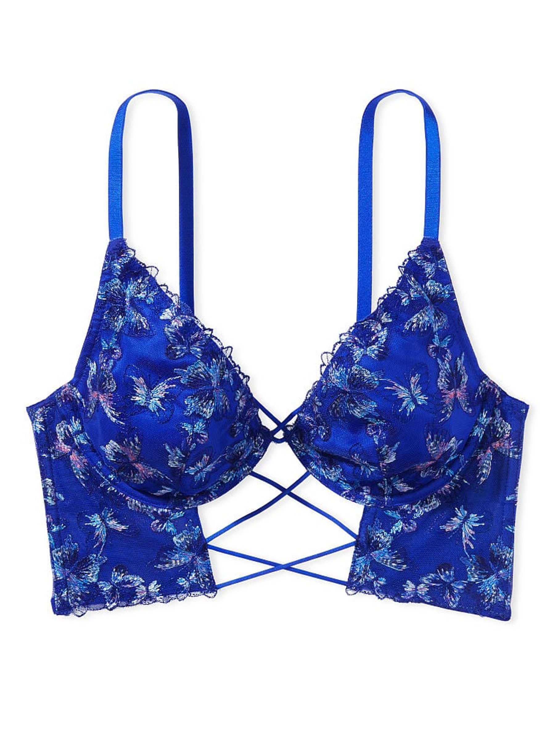 Blue Oar Longline Embroidered Bra - Image 3 of 4