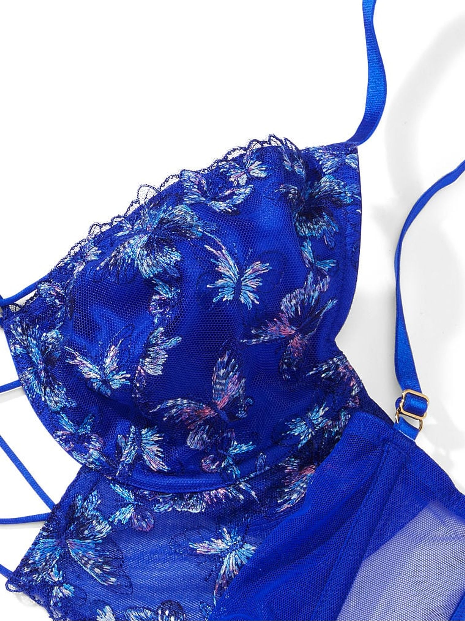 Blue Oar Longline Embroidered Bra - Image 4 of 4