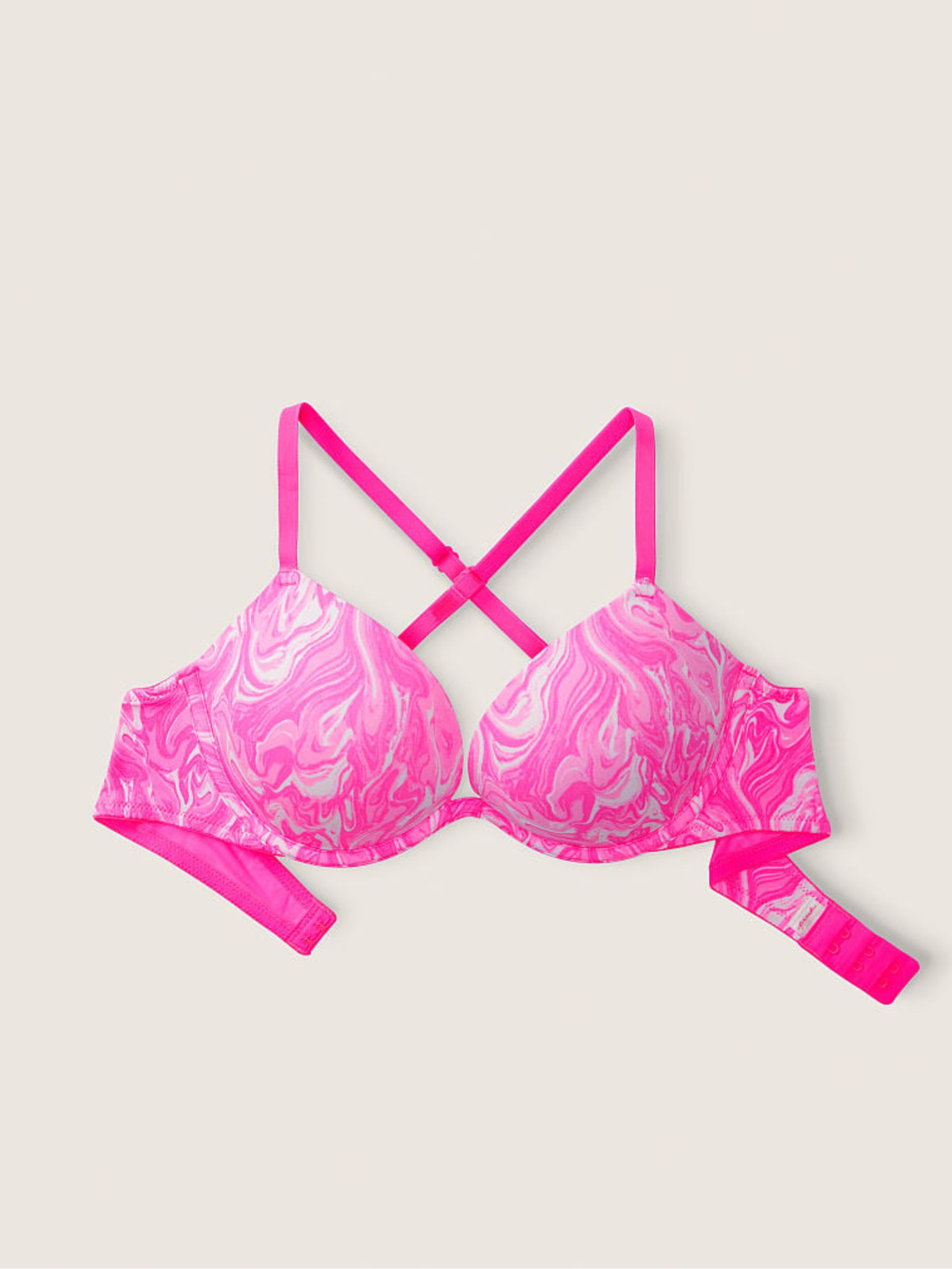 Atomic Pink Marble Smooth Super Push Up Bra - Image 5 of 5