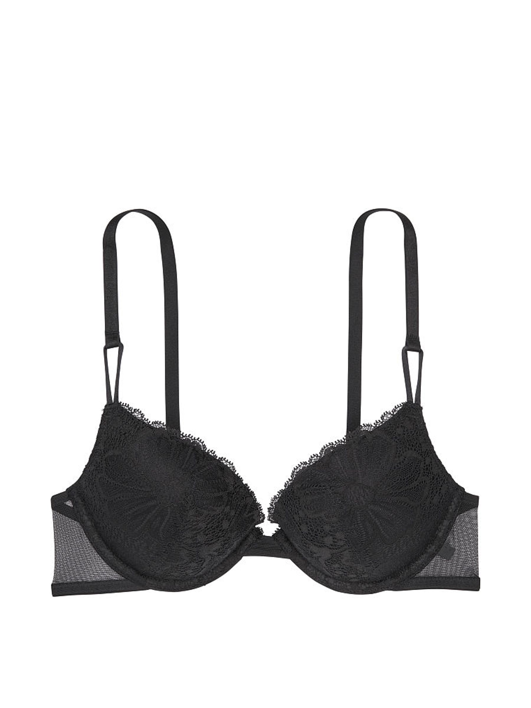 Black Lace T-Shirt Push Up Bra - Image 6 of 6