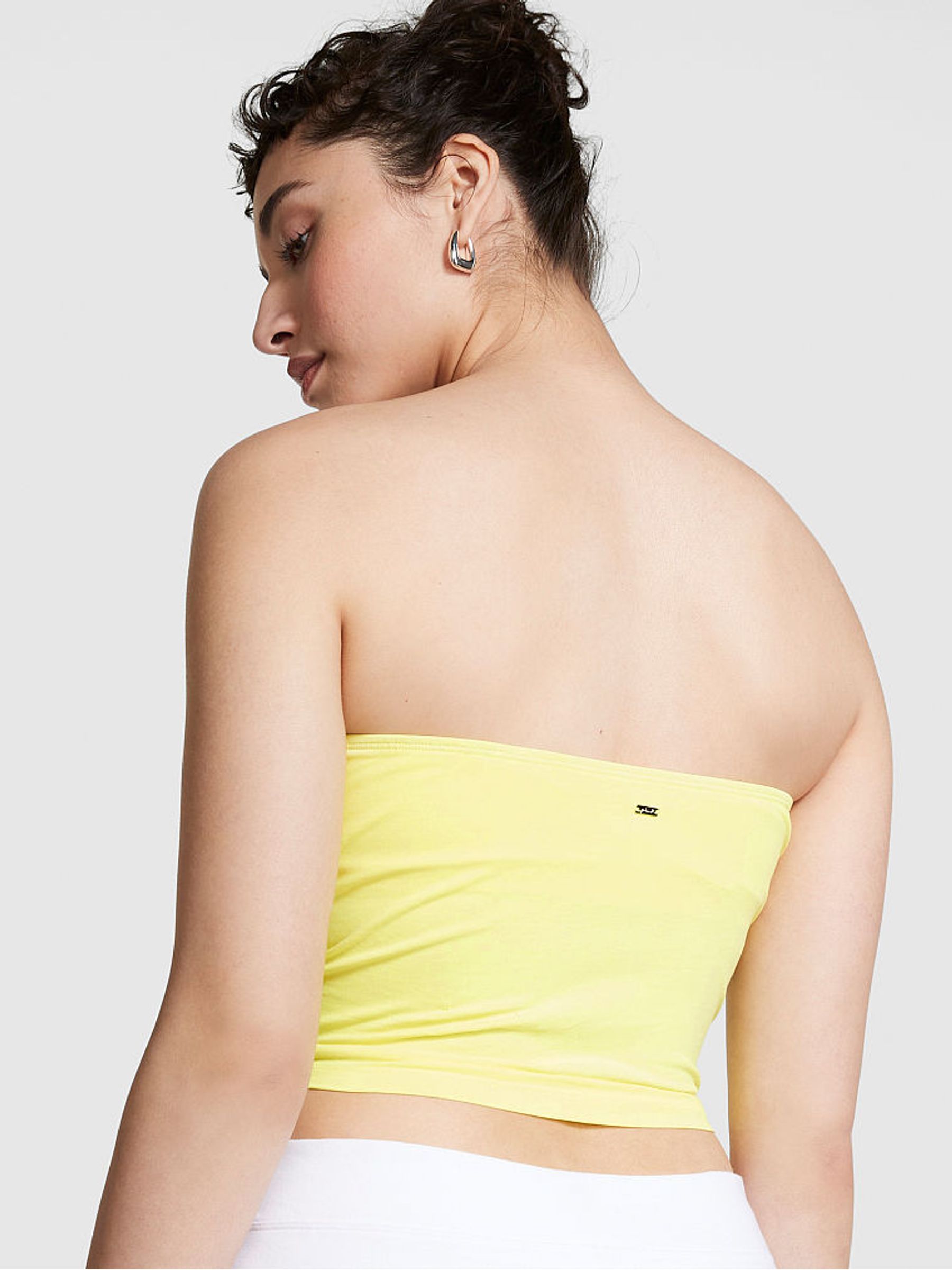 Electro Yellow Cotton Tube Top - Image 2 of 4