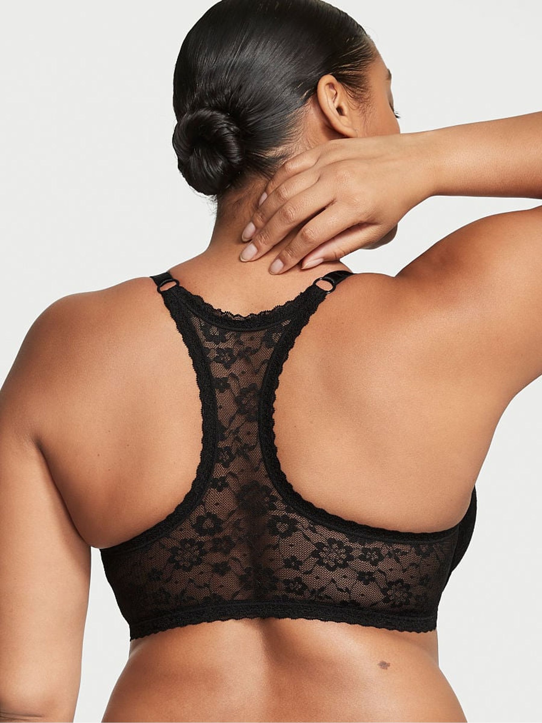 Black Lightly Lined Demi Racerback Bra - Image 2 of 3
