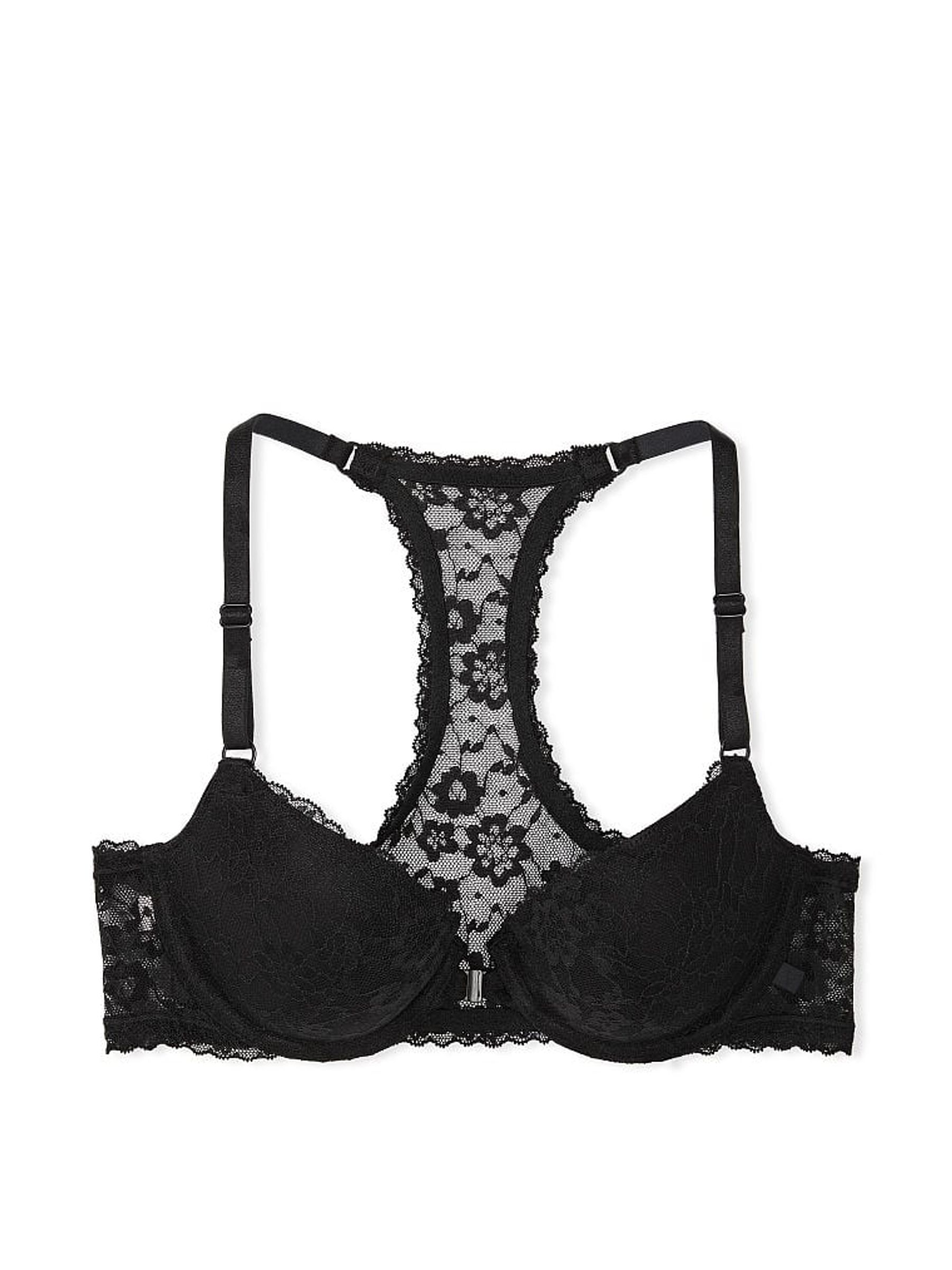 Black Lightly Lined Demi Racerback Bra - Image 3 of 3