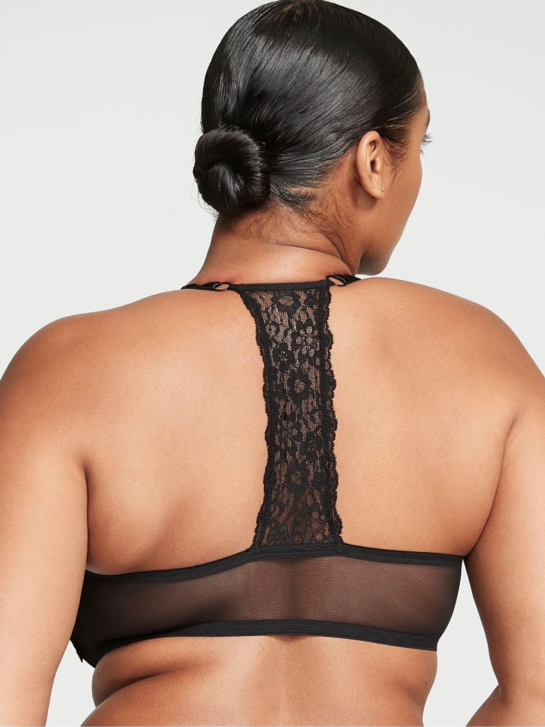 Black Lace Front Close Push Up Bra - Image 2 of 3