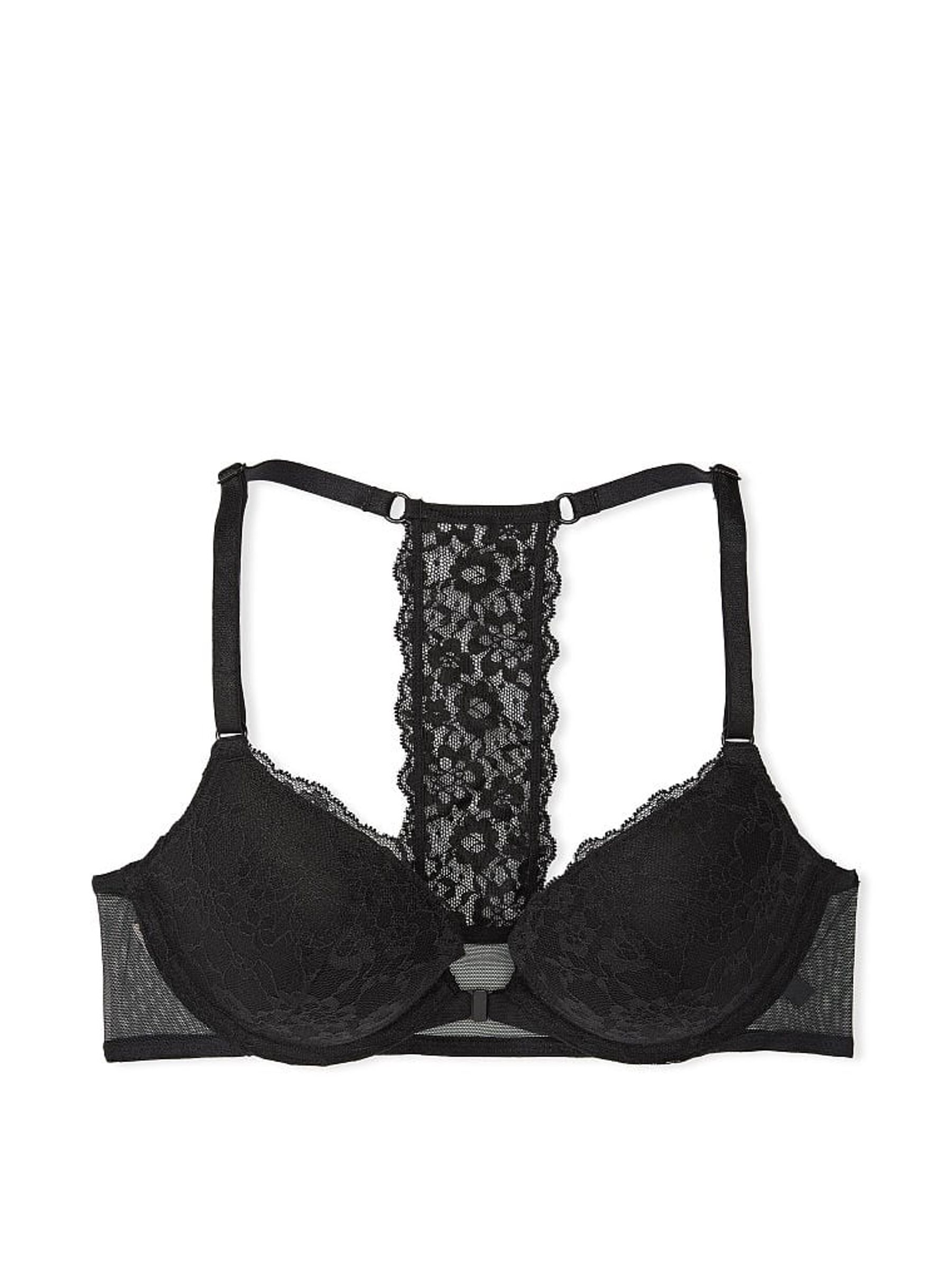 Black Lace Front Close Push Up Bra - Image 3 of 3