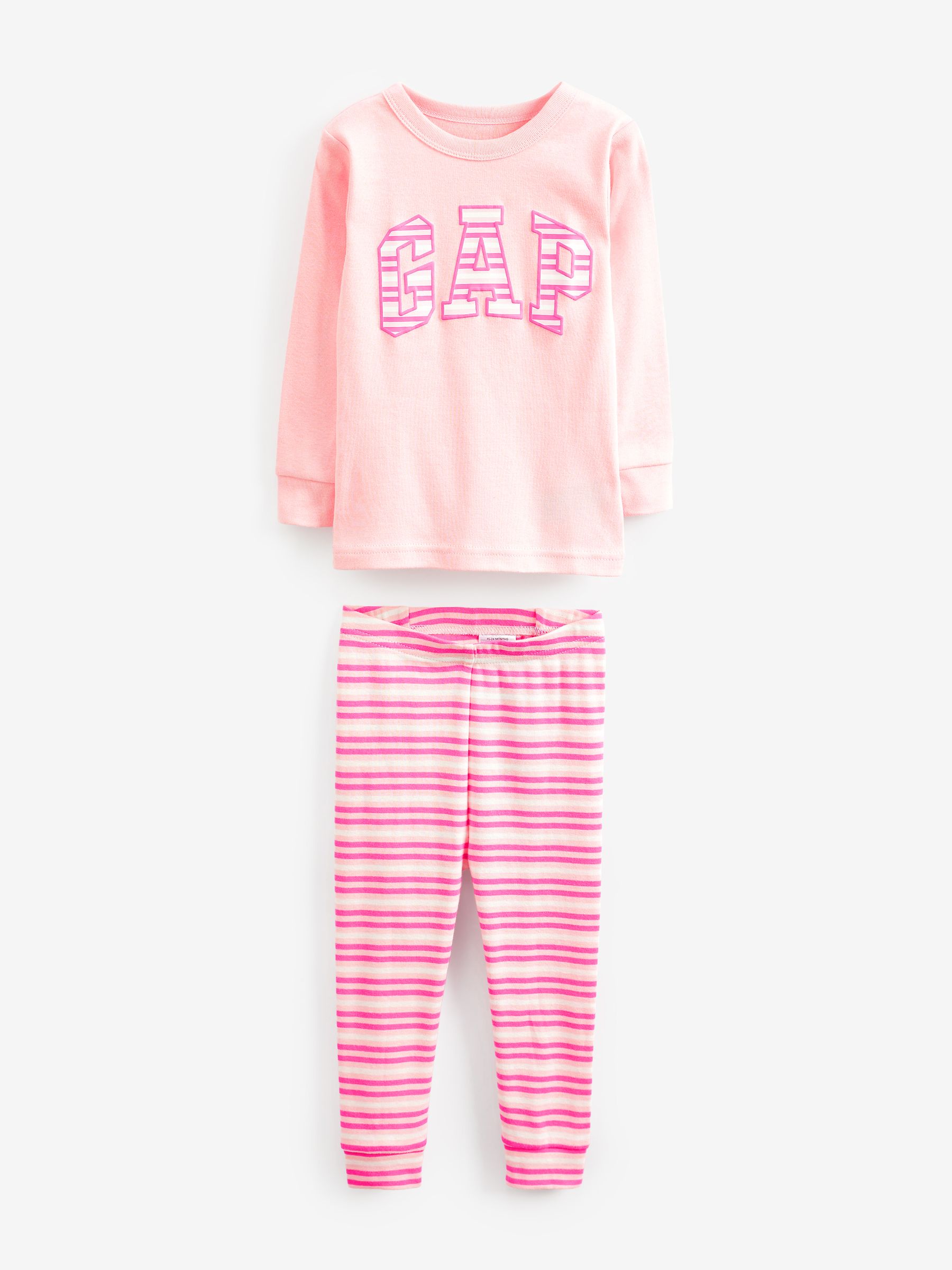 Pink Logo Stripe Long Sleeve Pyjamas - Image 2 of 5