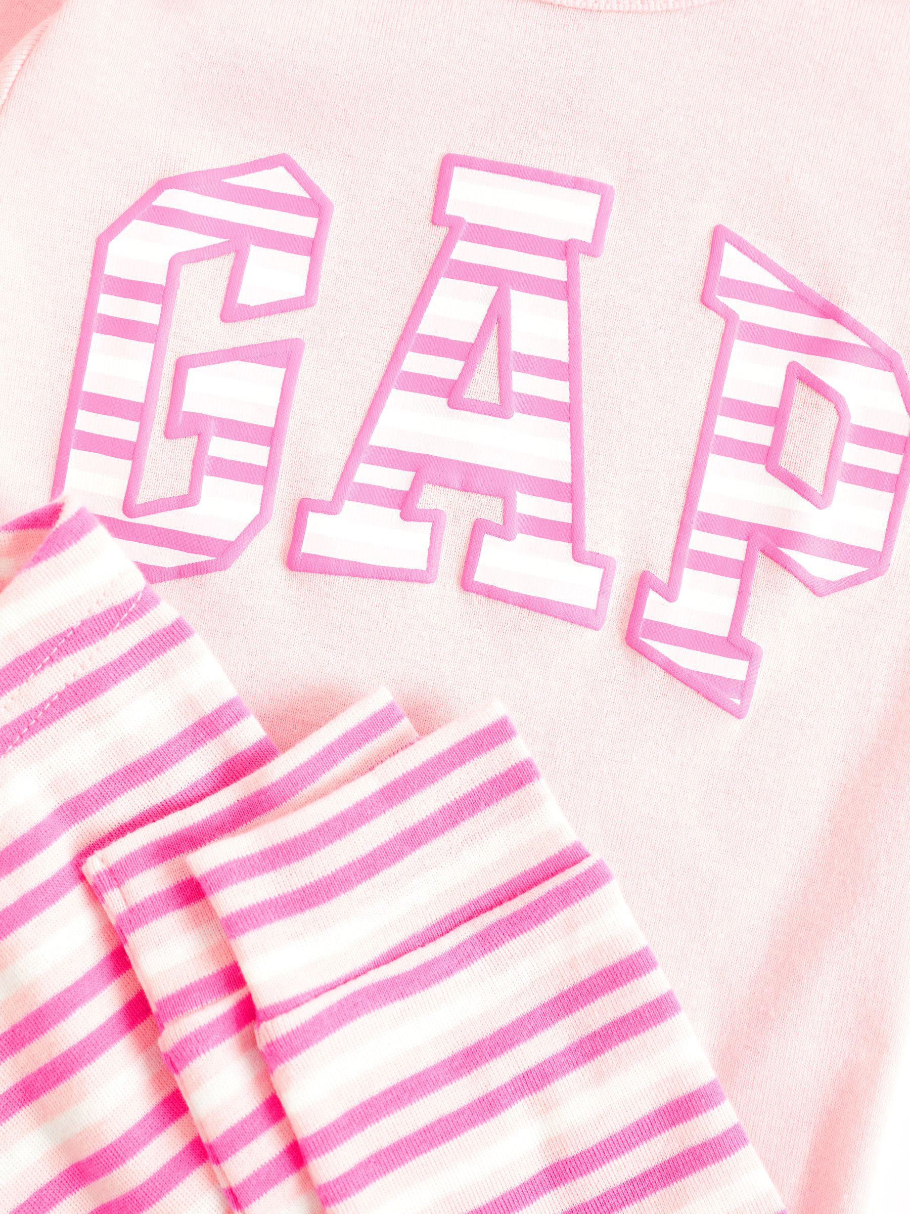 Pink Logo Stripe Long Sleeve Pyjamas - Image 5 of 5