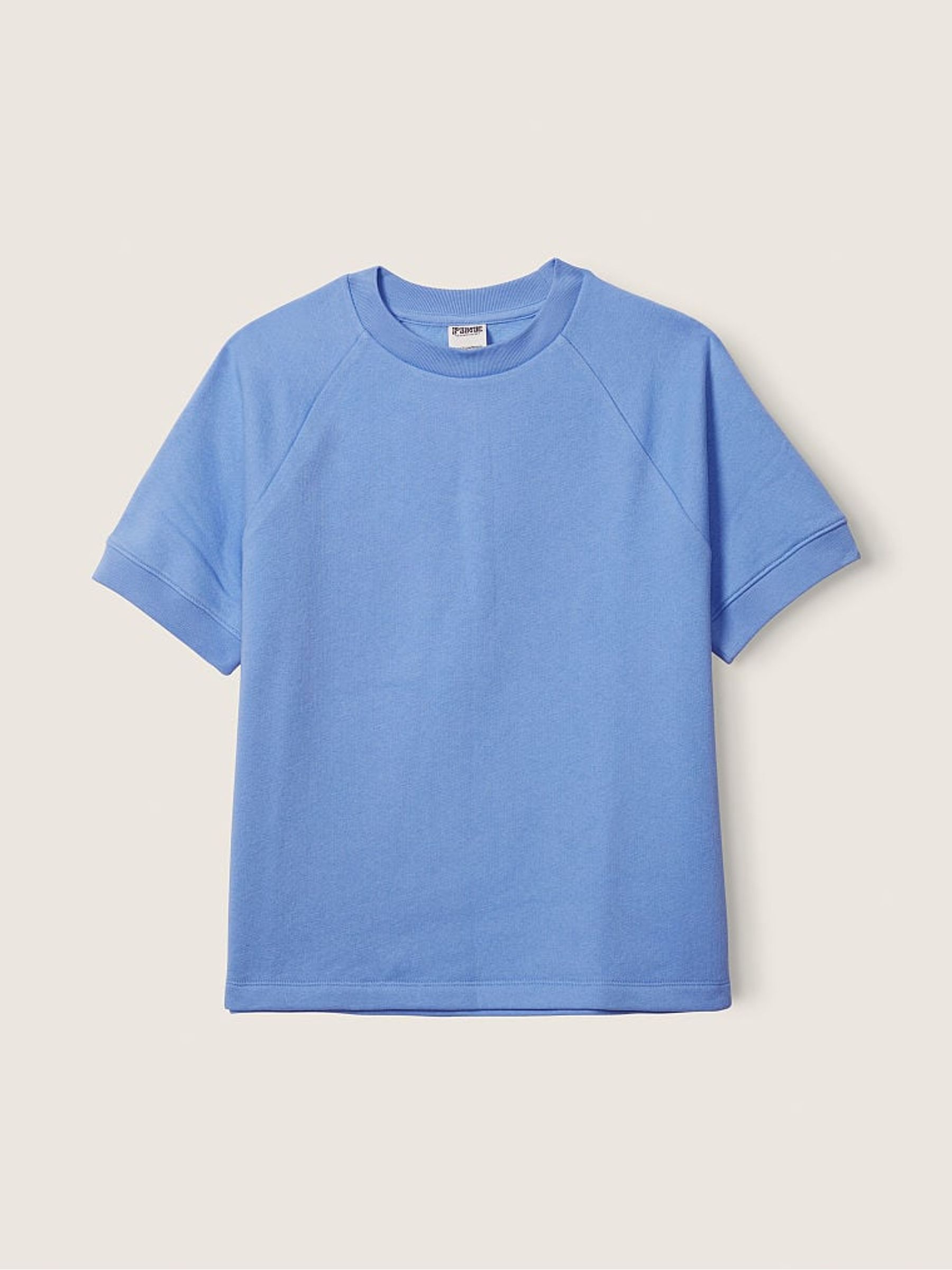 Cornflower Blue Short Sleeve Oversized Crew Neck T-Shirt - Image 4 of 4