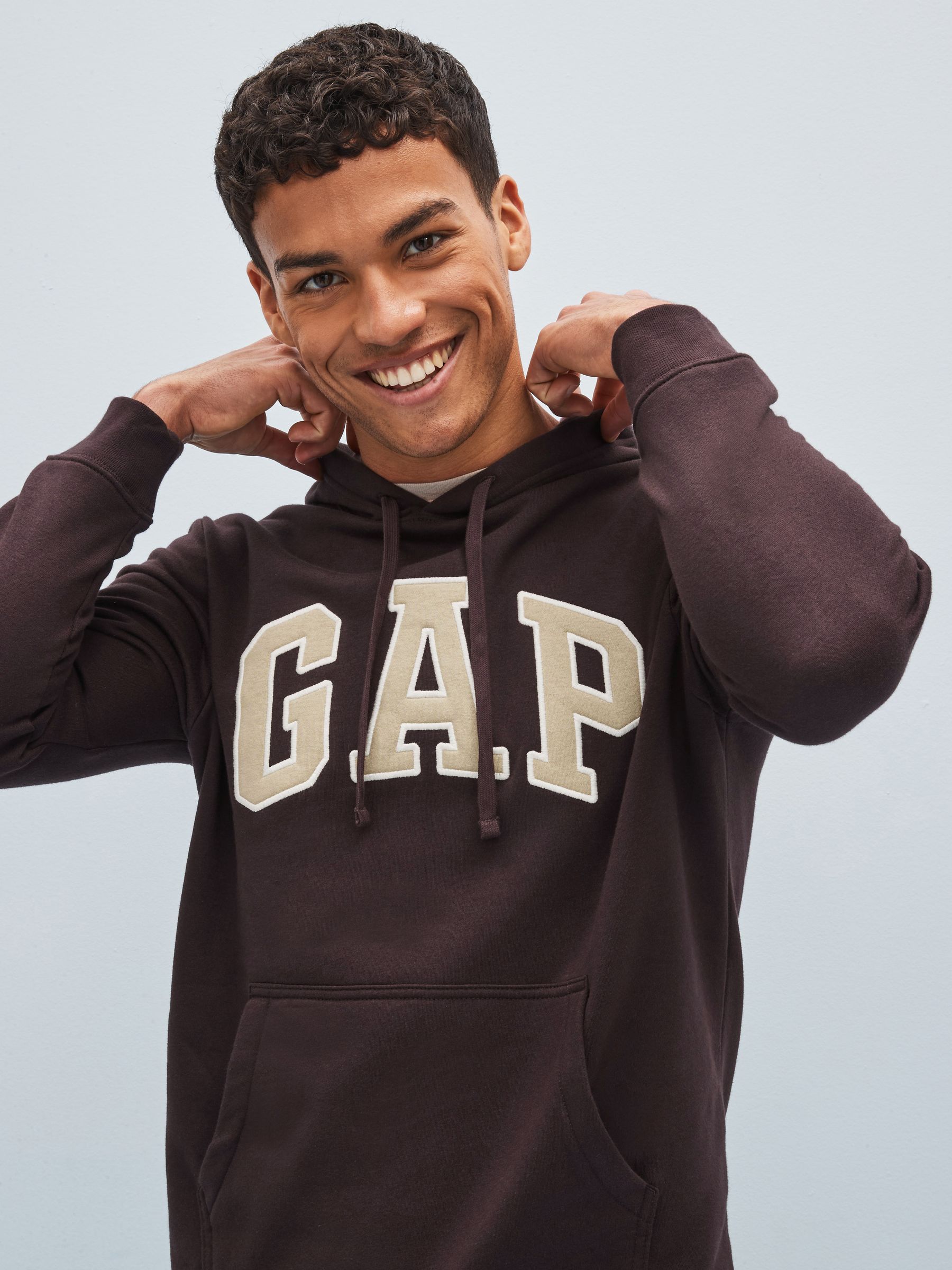 Dark Brown Arch Logo Hoodie - Image 3 of 5