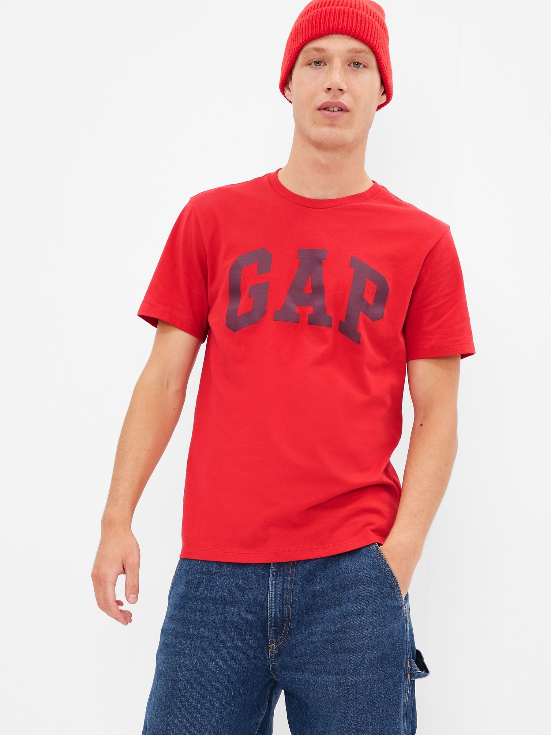 Red Logo Short Sleeve Crew Neck T-Shirt - Image 1 of 1 Red Logo Short Sleeve Crew Neck T-Shirt - Image 1 of 1