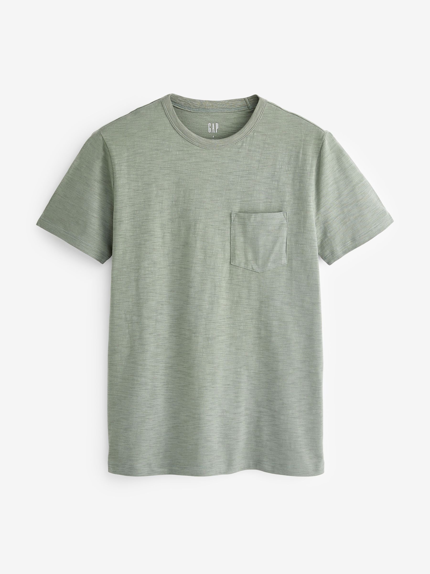 Green Lived-In Short Sleeve Pocket Crew Neck T-Shirt - Image 4 of 4