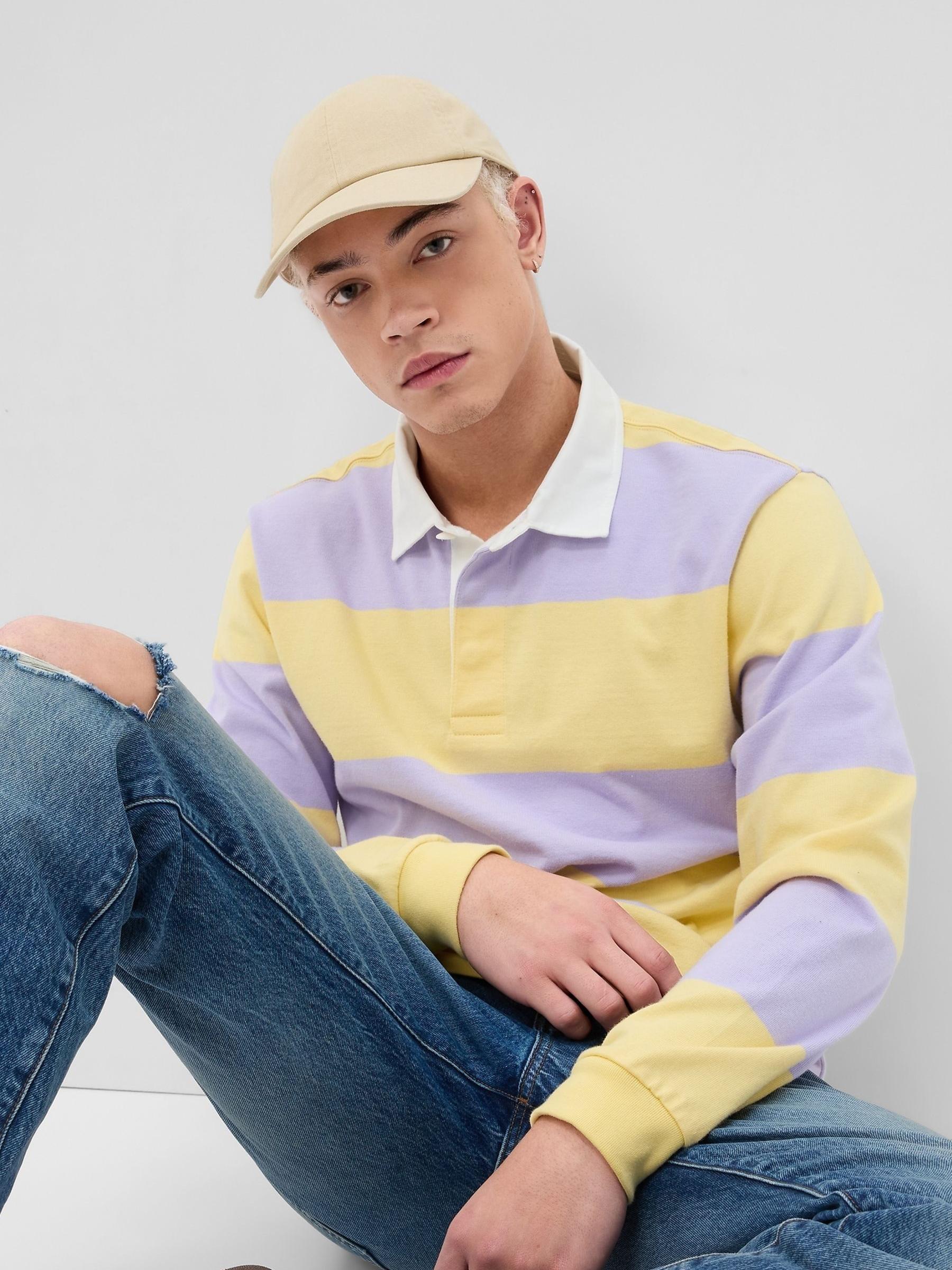 Yellow Stripe Rugby Polo Shirt - Image 1 of 1