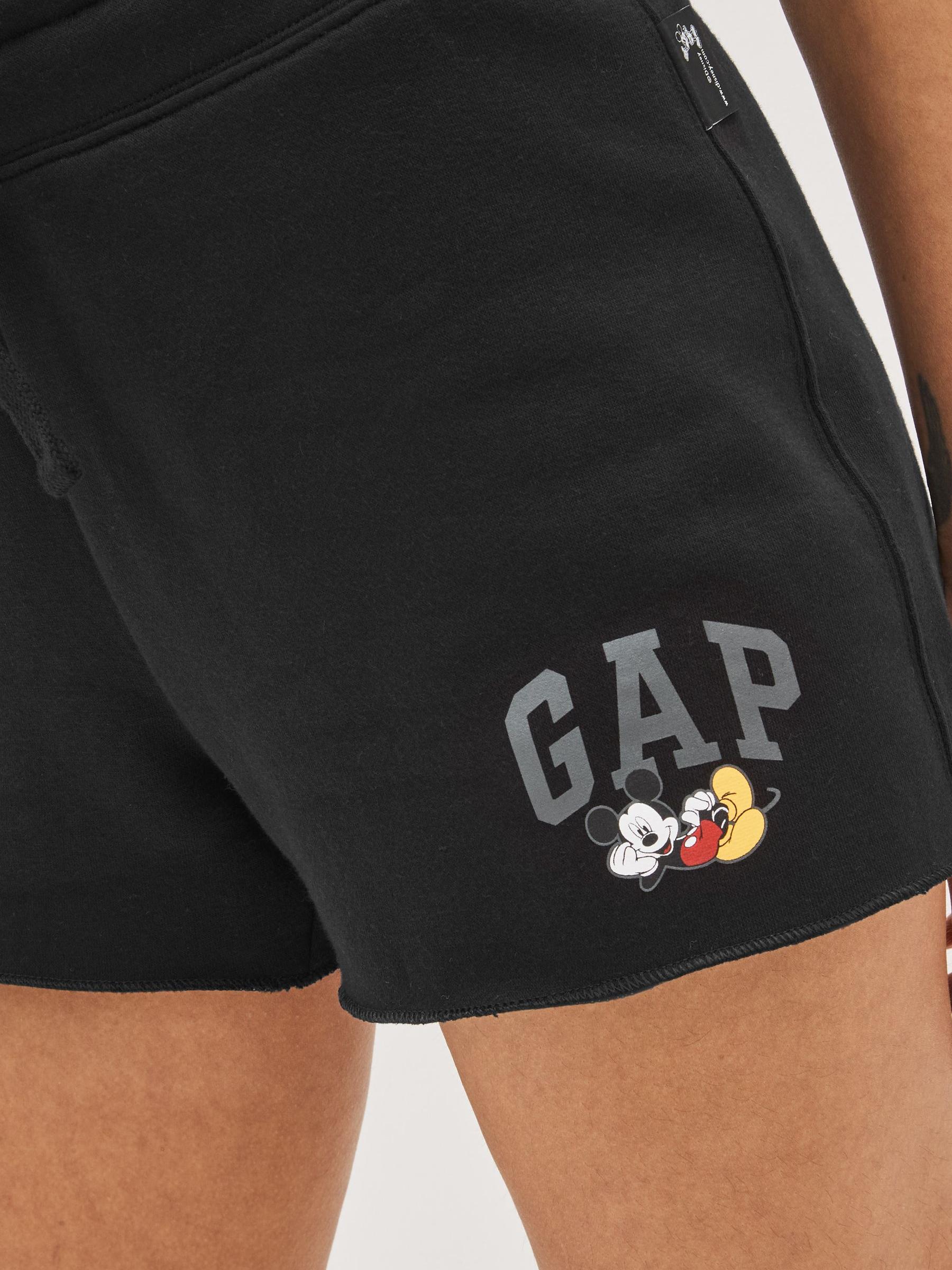 Black Disney Mickey Mouse Logo Jogger Shorts - Image 3 of 4