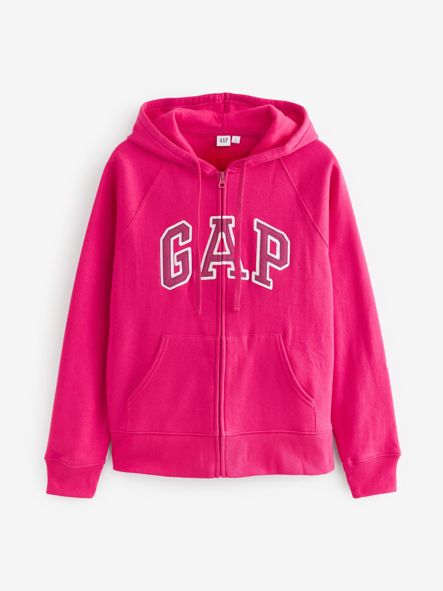 Dark Pink Logo Zip Up Hoodie - Image 2 of 2
