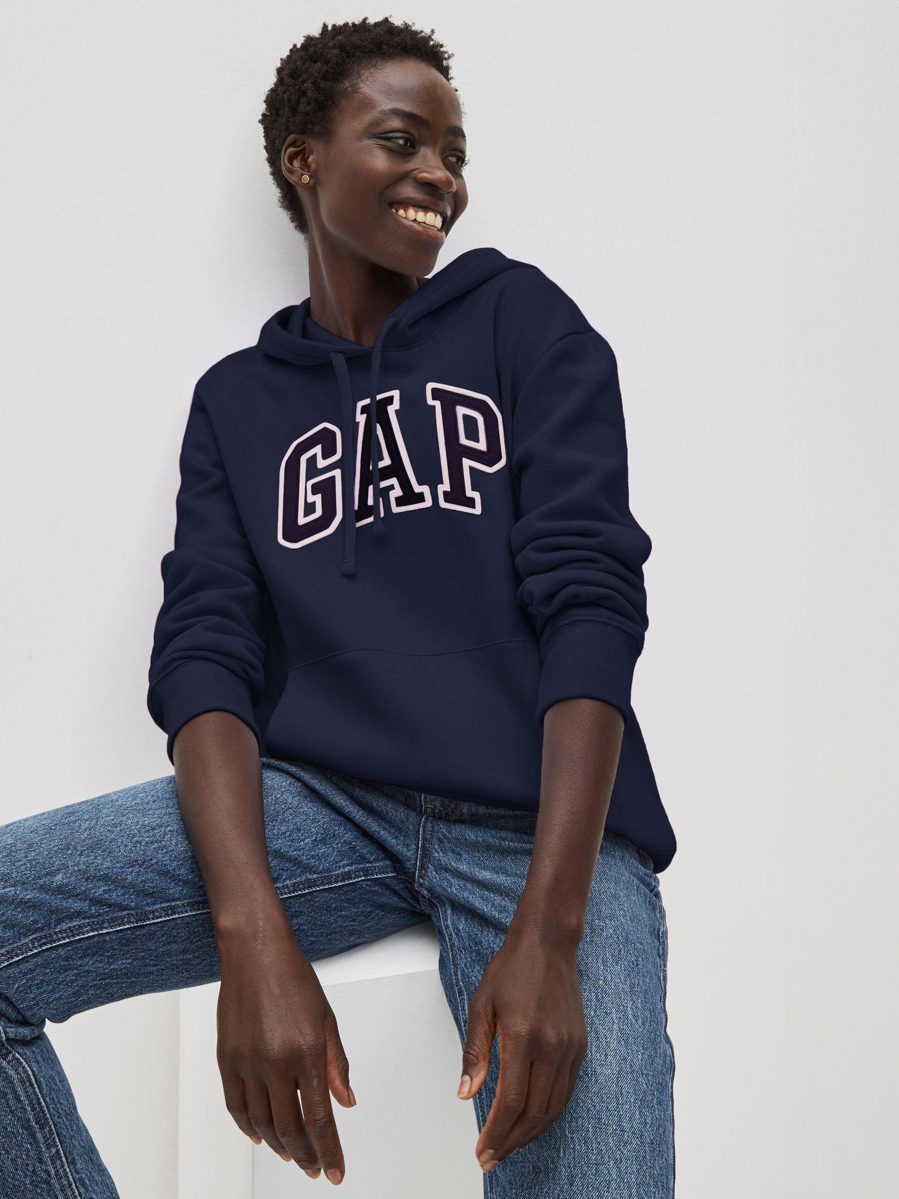 Navy Blue Logo Hoodie - Image 1 of 4