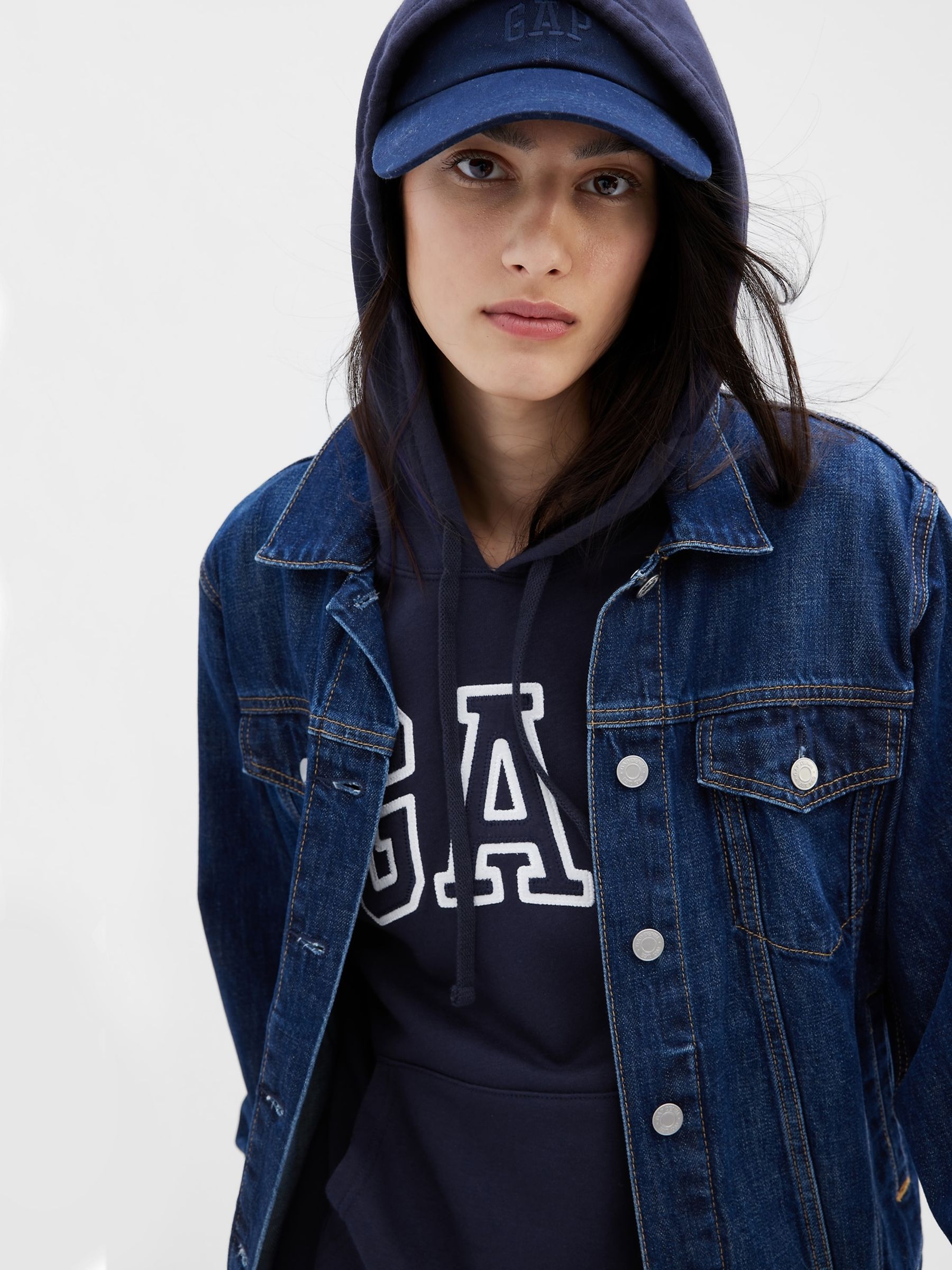 Navy Blue Logo Hoodie - Image 4 of 4