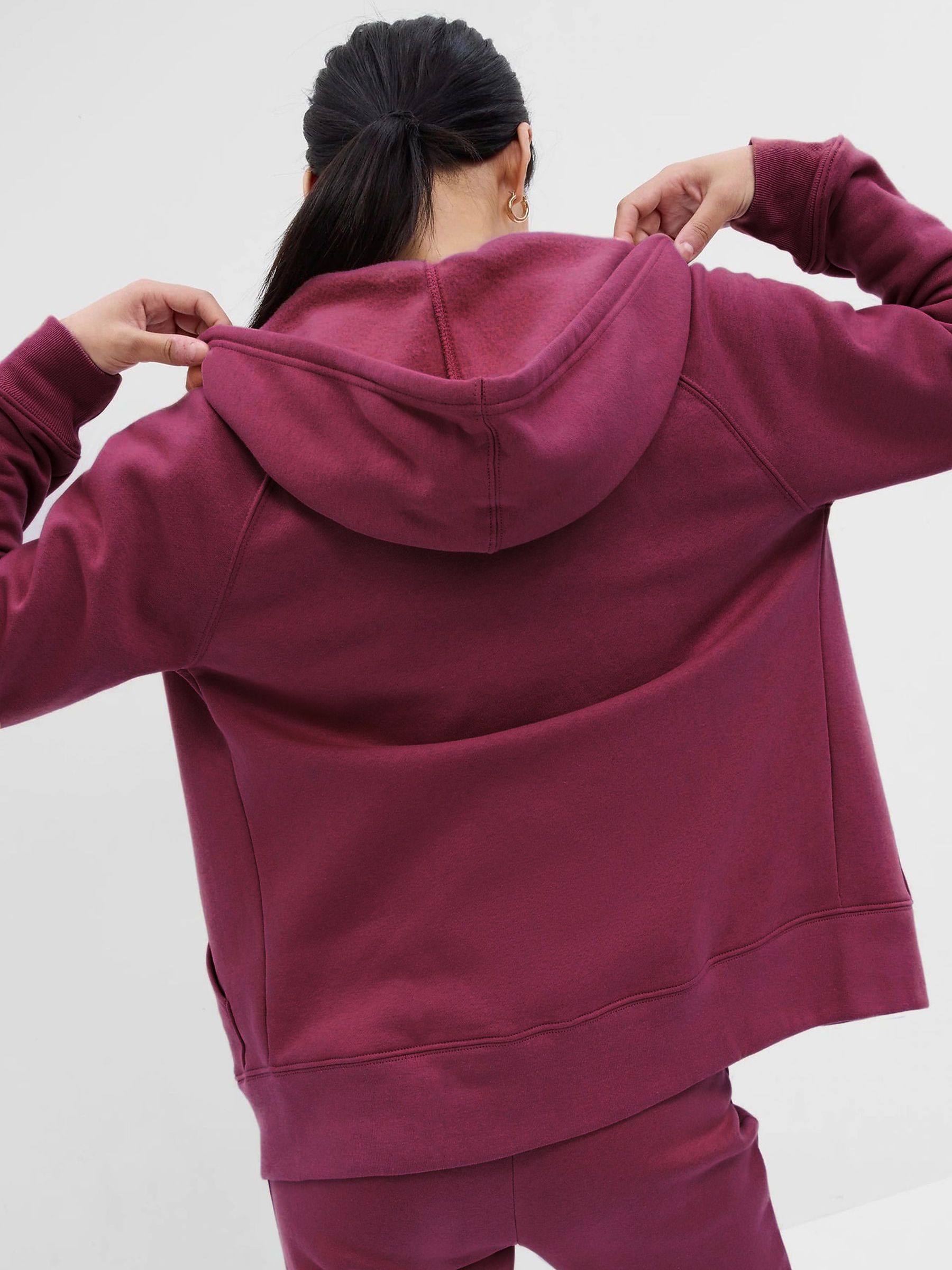 Red Burgundy Logo Zip Up Hoodie - Image 2 of 4