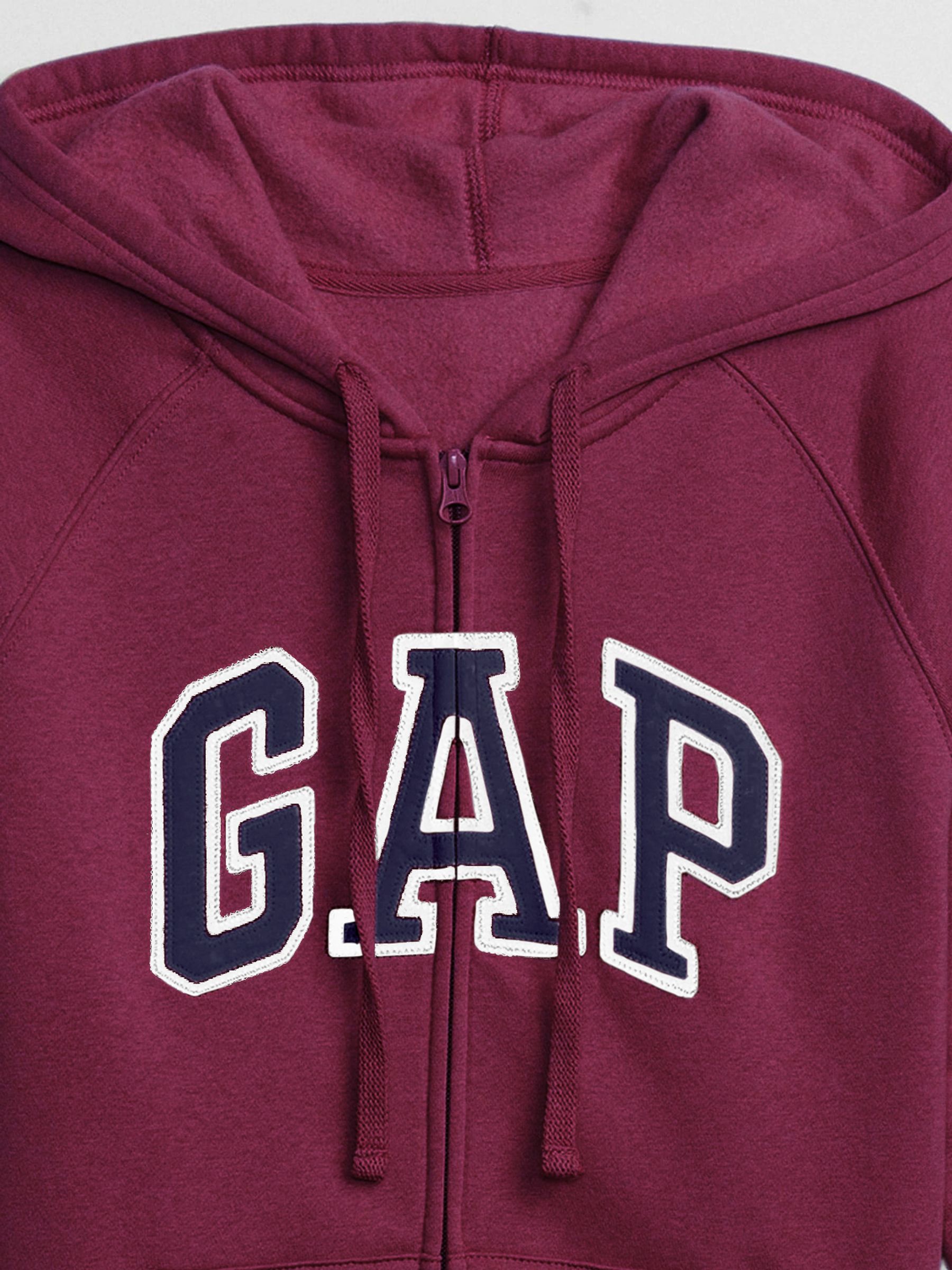 Red Burgundy Logo Zip Up Hoodie - Image 3 of 4