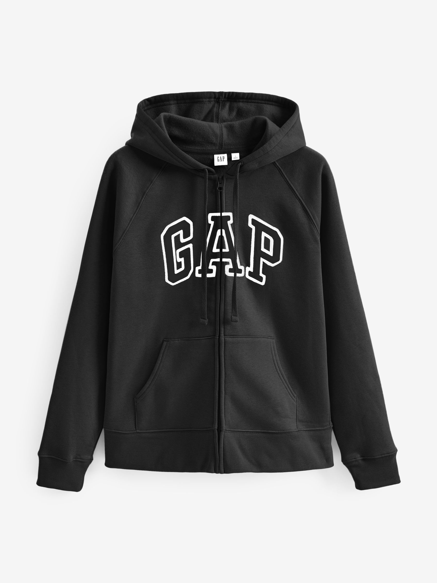 Black Logo Zip Up Hoodie - Image 4 of 5