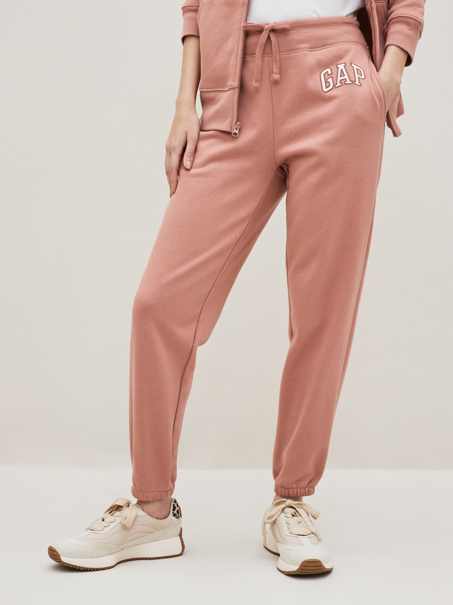 Blush Pink Vintage Arch Logo Joggers - Image 1 of 4