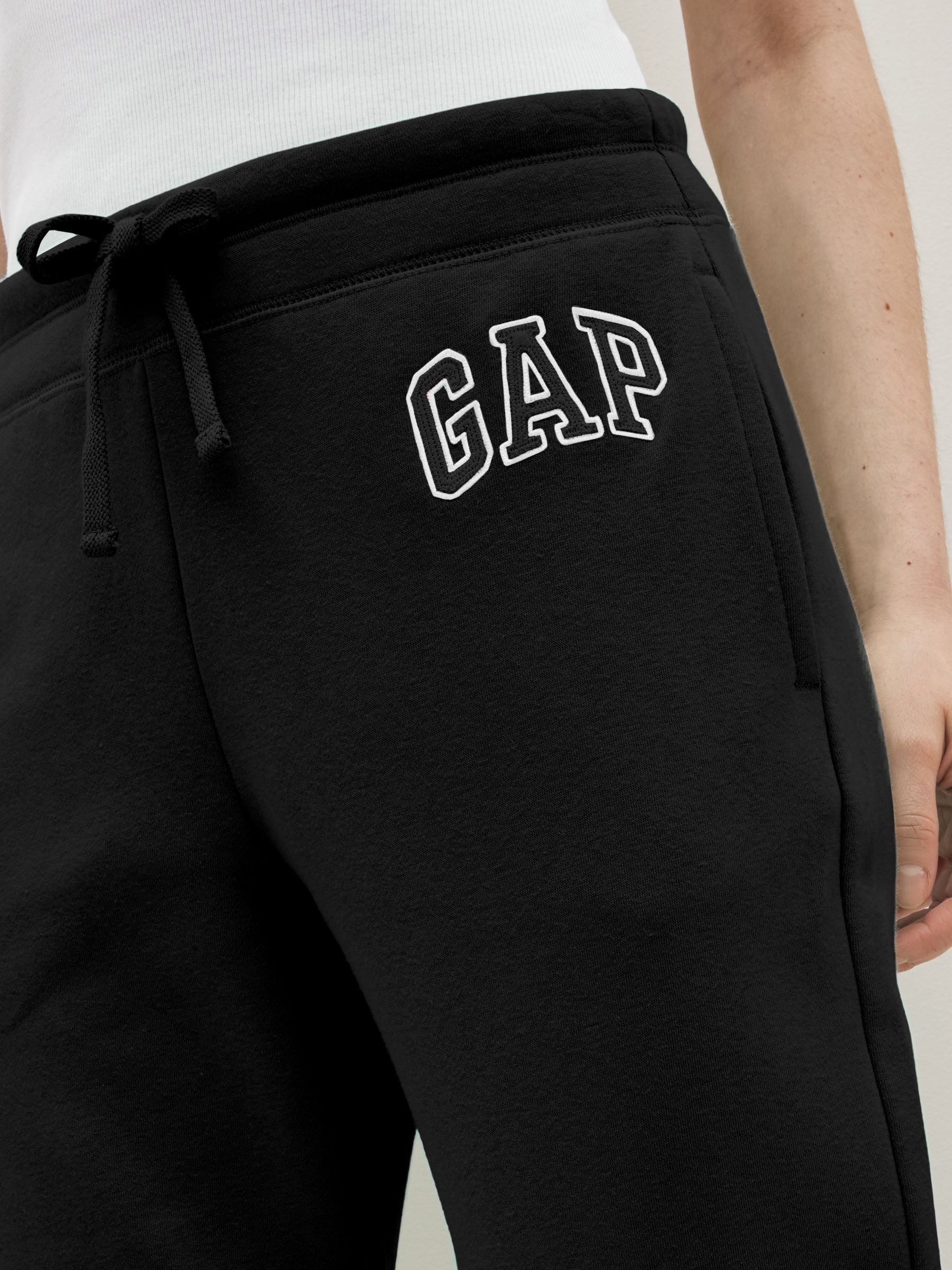 Black Vintage Arch Logo Fleece-Lined Joggers - Image 4 of 4
