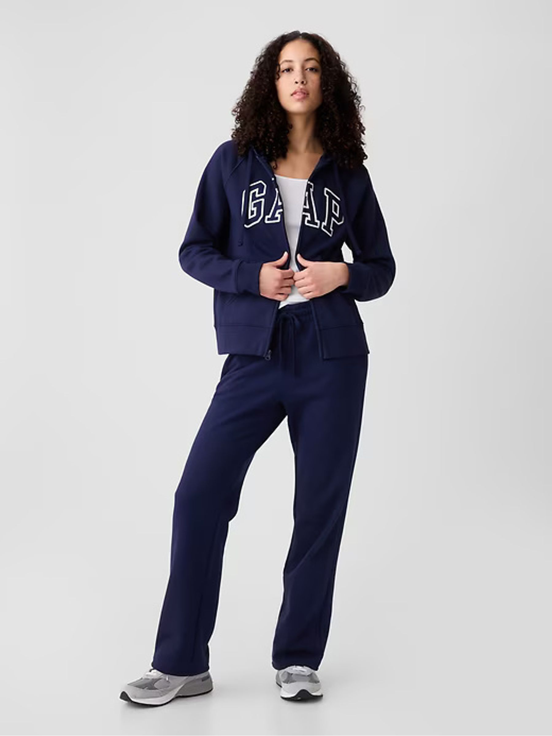 Navy Blue Logo Zip Up Hoodie - Image 2 of 4