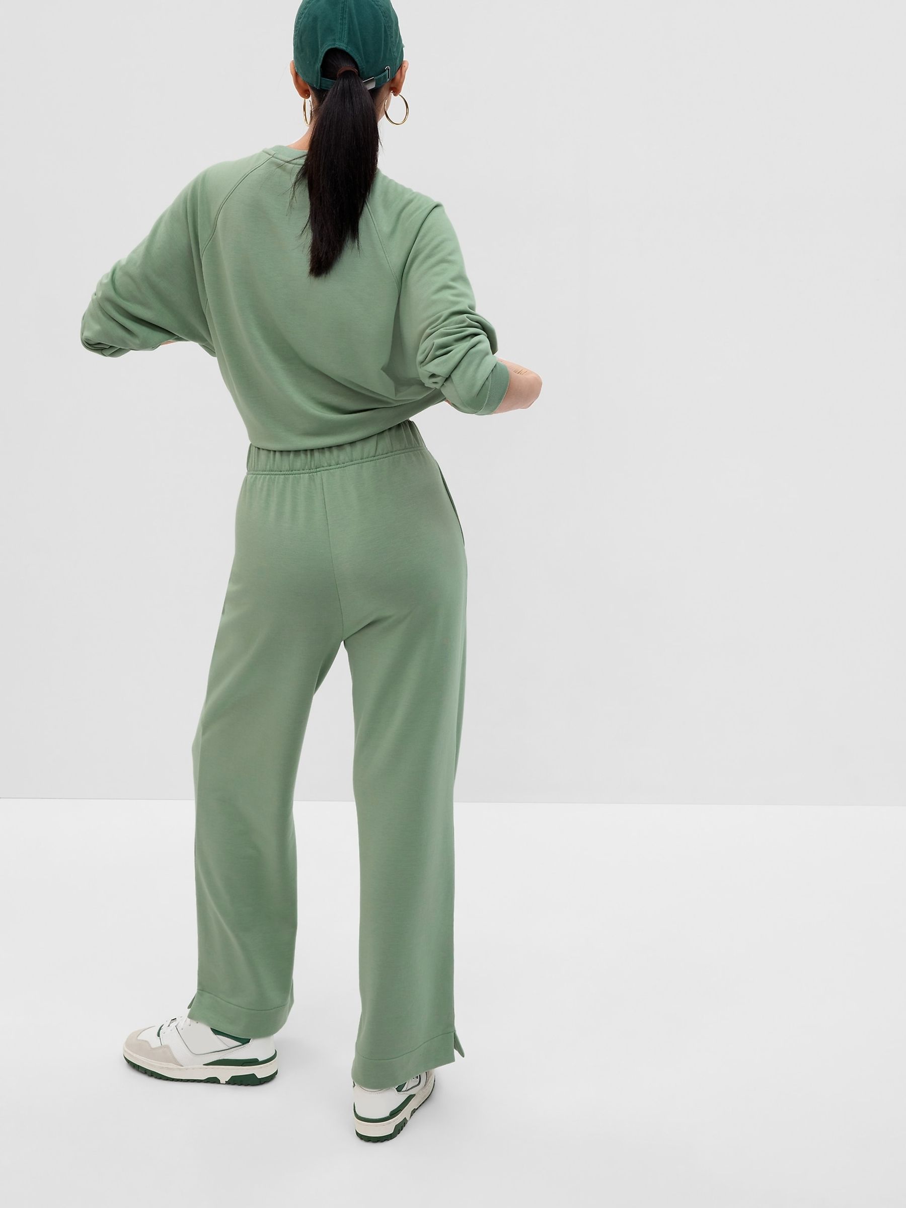 Green High Rise Cloud Light Wide-Leg trouserss - Image 2 of 2