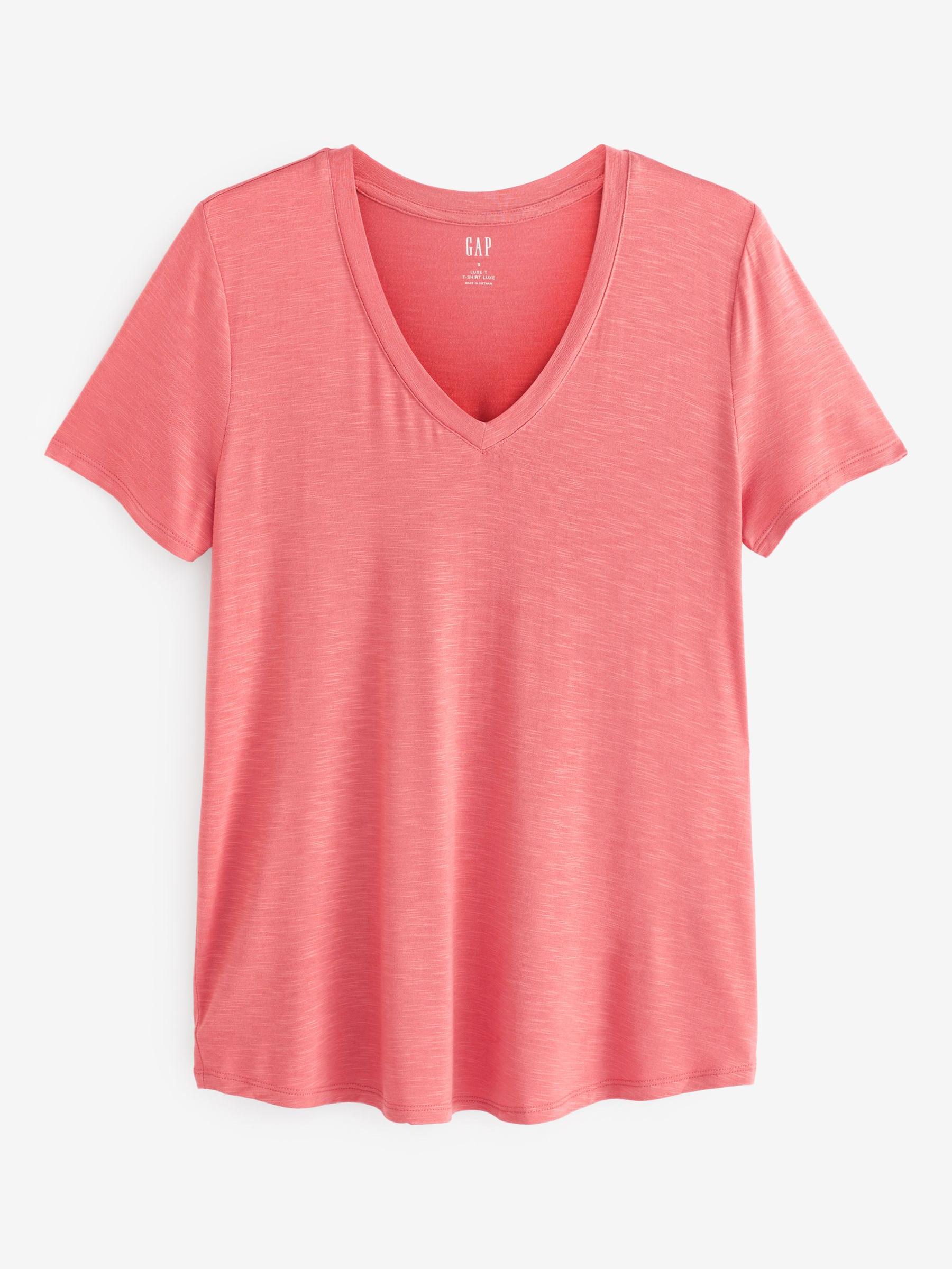 Luxe Short Sleeve V-Neck T-Shirt - Image 4 of 4