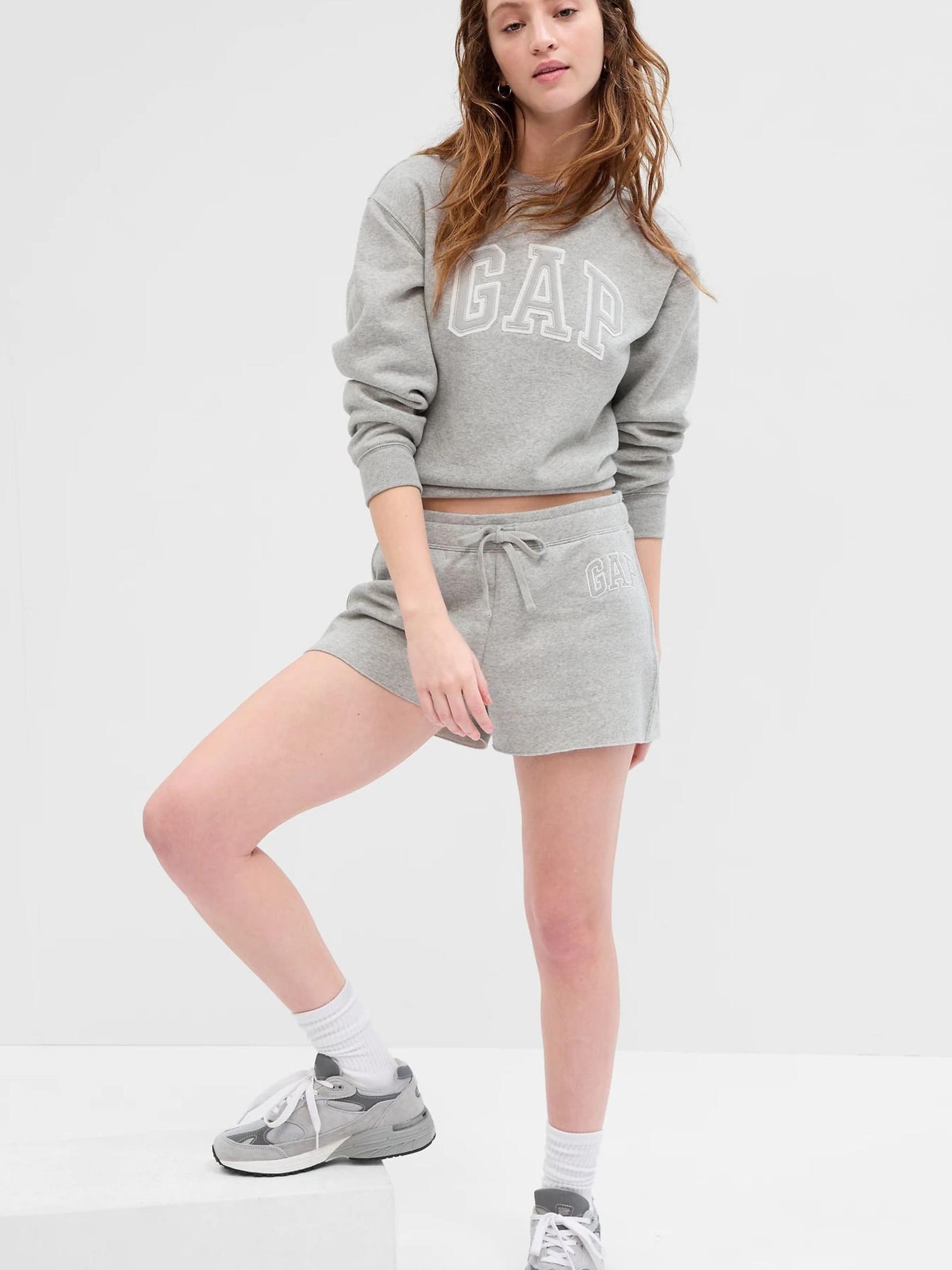 Grey Logo Jogger Shorts - Image 1 of 2