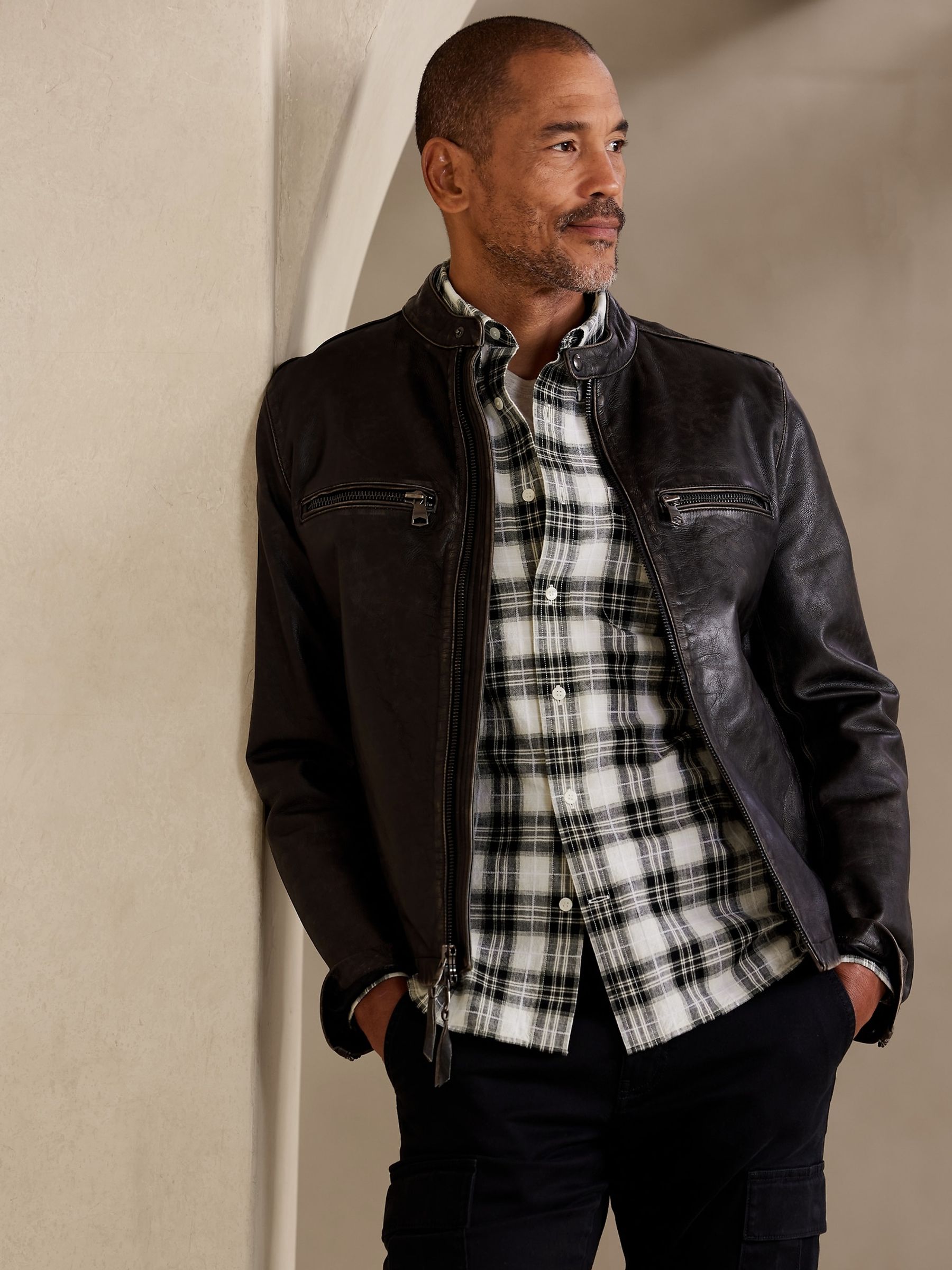 Banana Republic Black The Oxford Shirt - Image 1 of 4