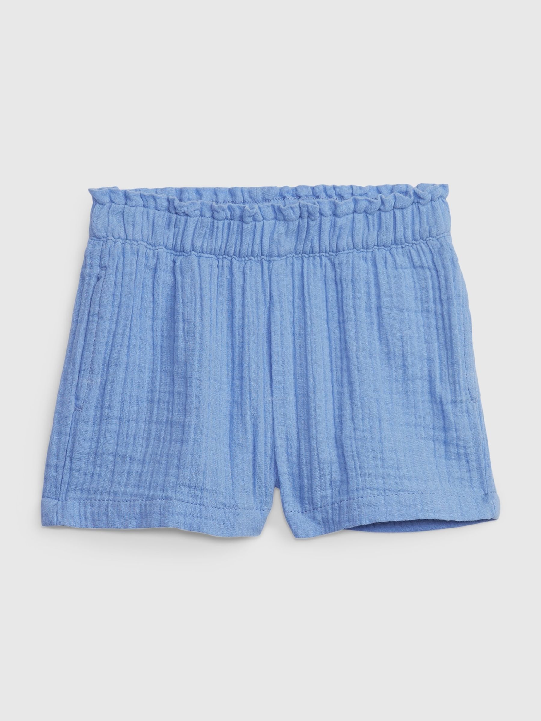Blue Crinkle Pull on Shorts - Image 1 of 3